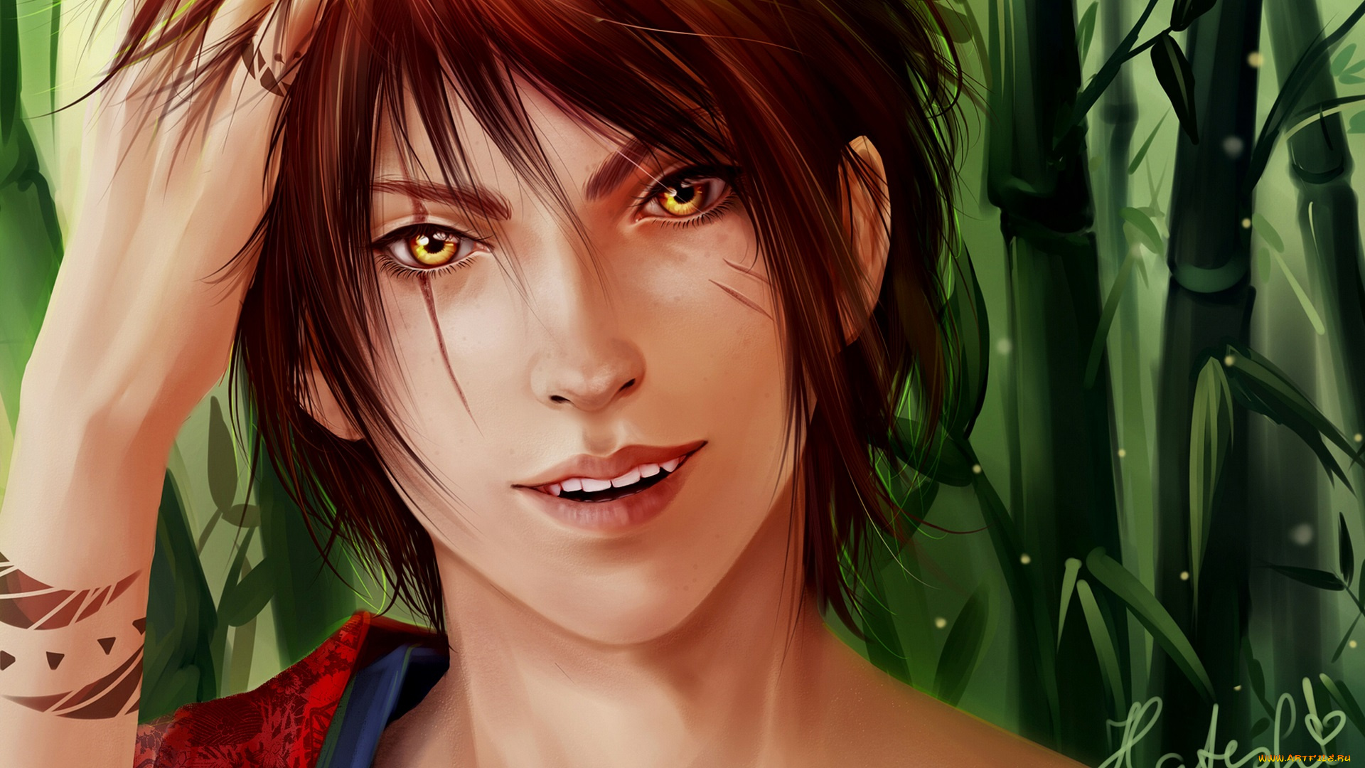 фэнтези, люди, парень