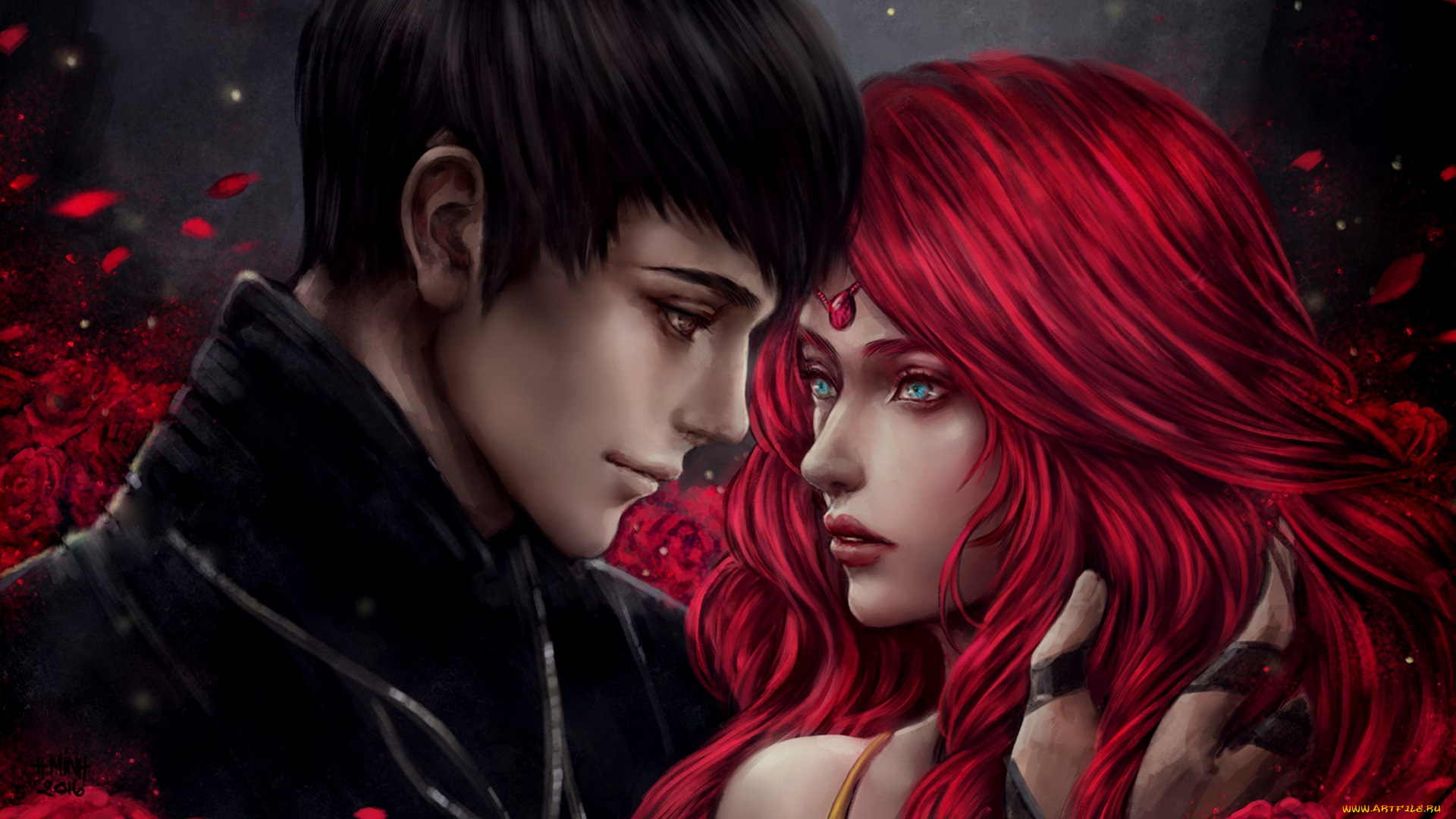 фэнтези, люди, парень, девушка