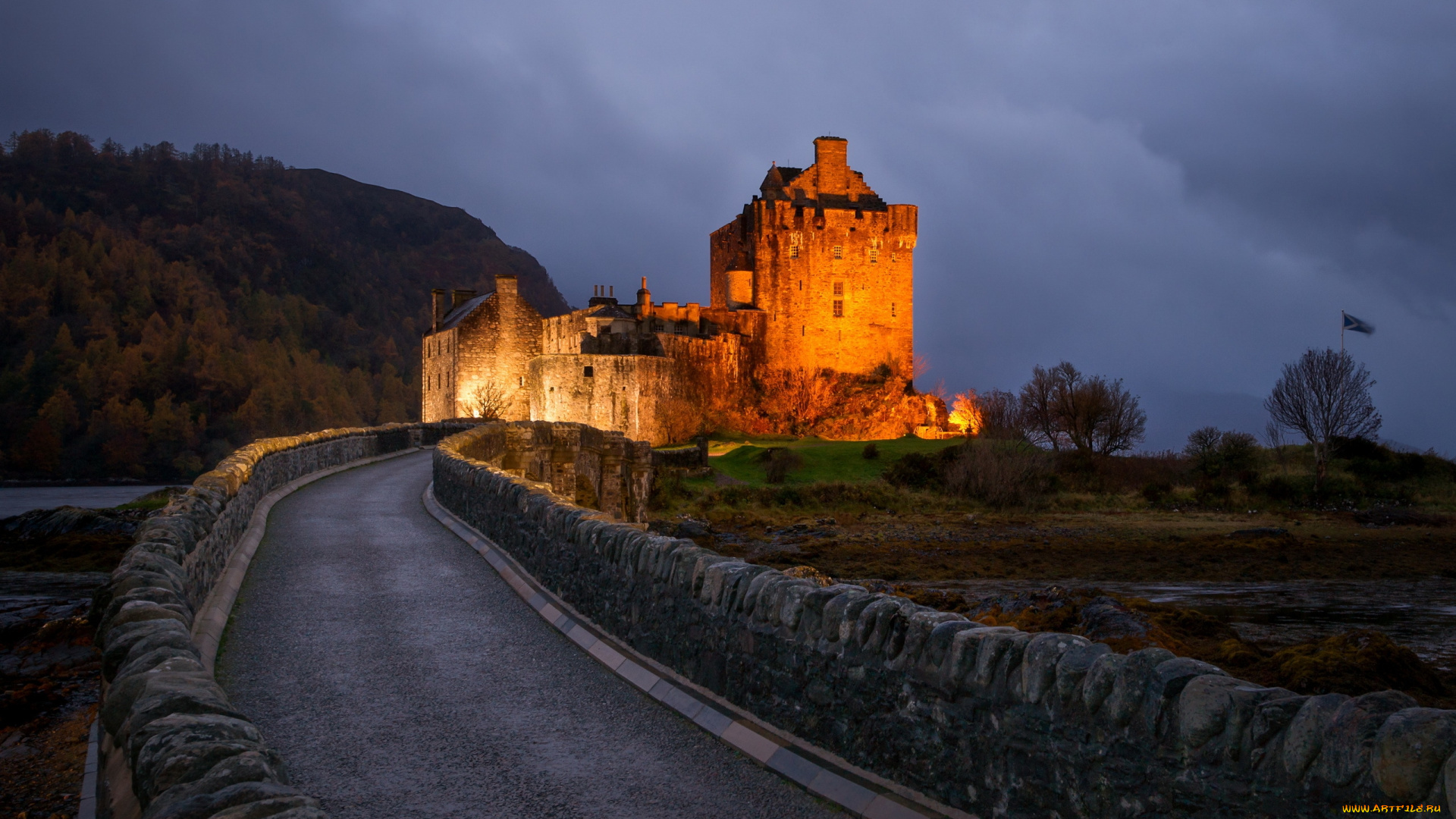 города, замок, эйлен-донан, , шотландия, eilean, donan, castle