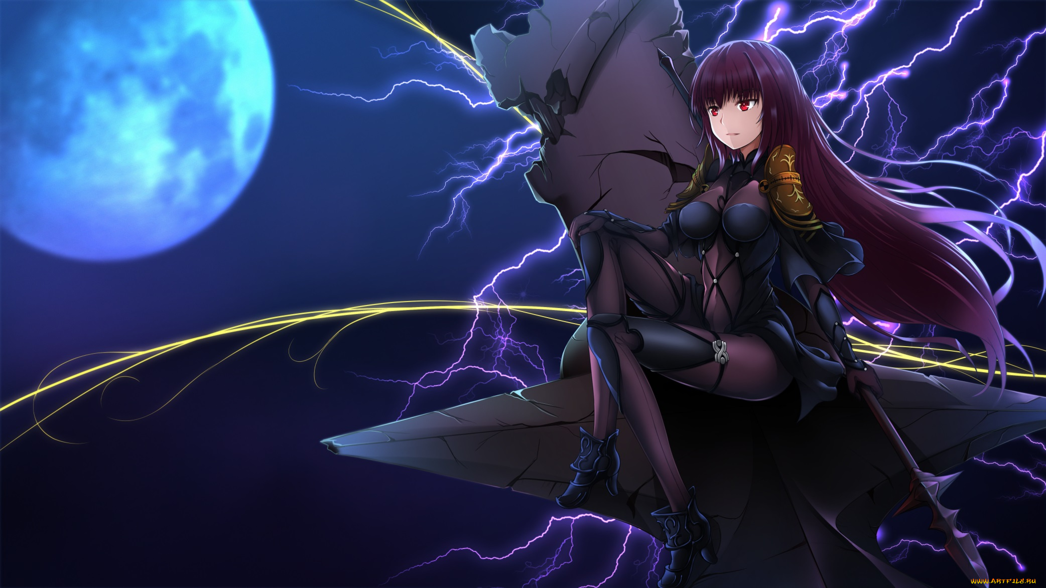 аниме, fate, stay, night, scathach
