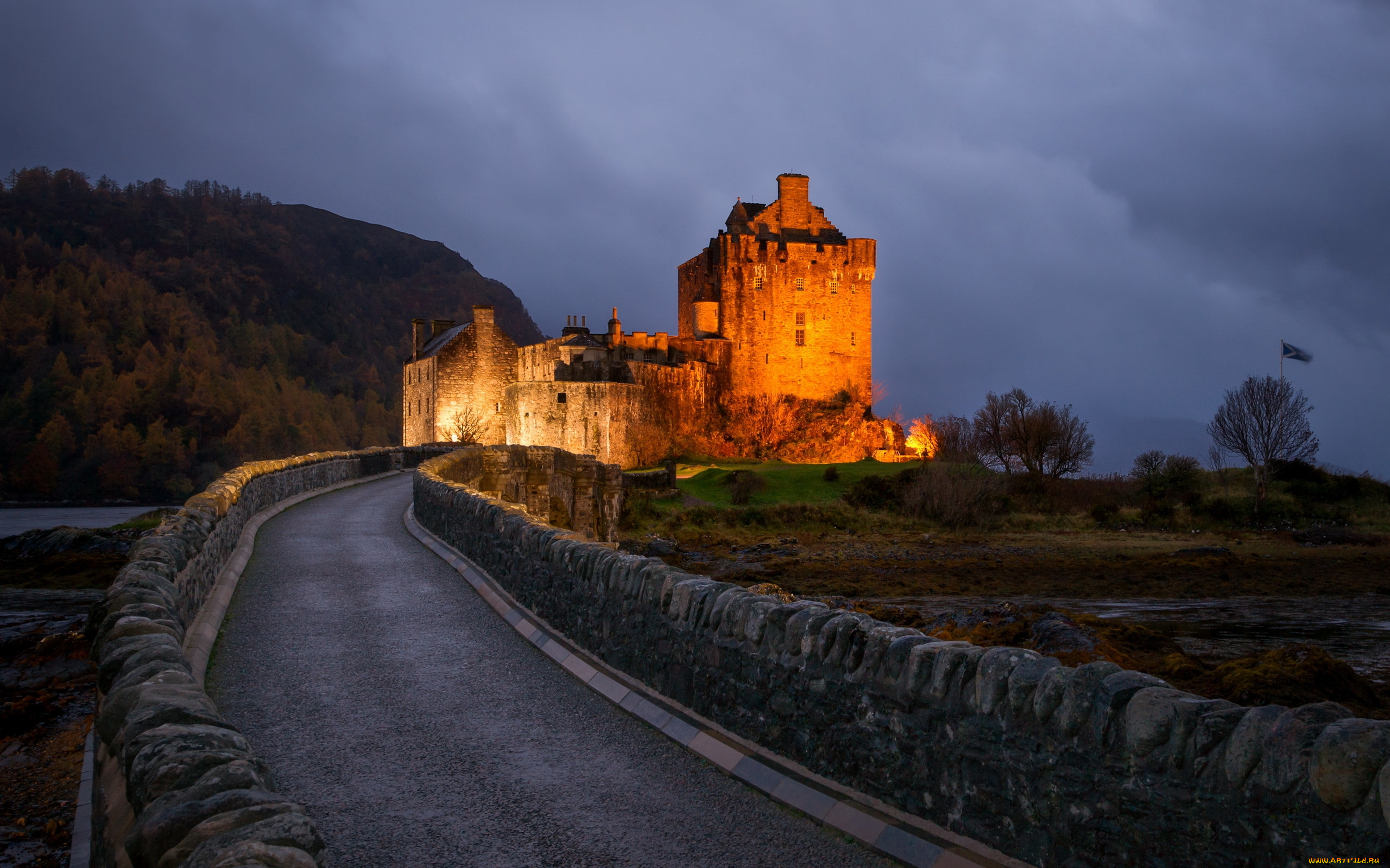 города, замок, эйлен-донан, , шотландия, eilean, donan, castle
