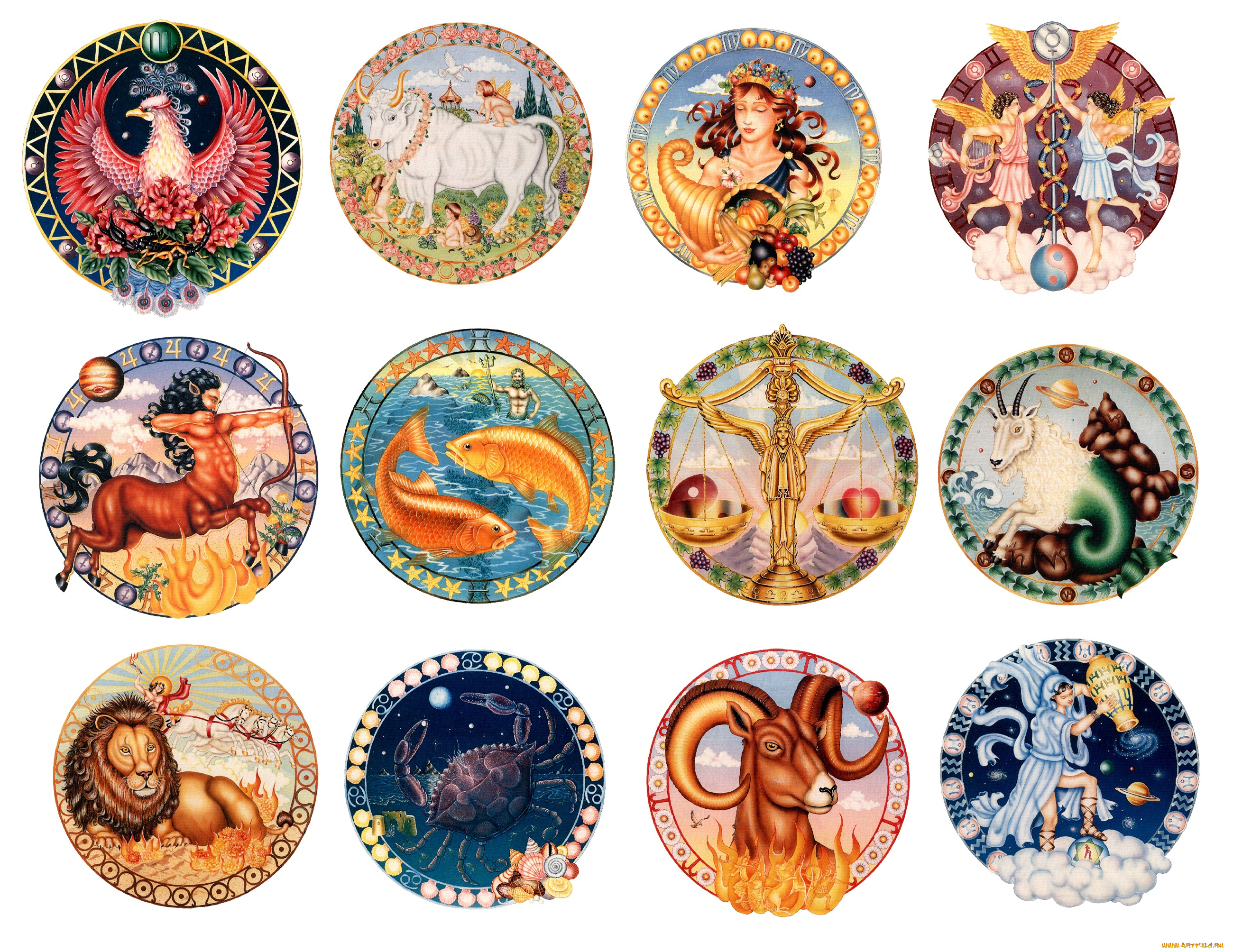 разное, знаки, зодиака, зодиаки