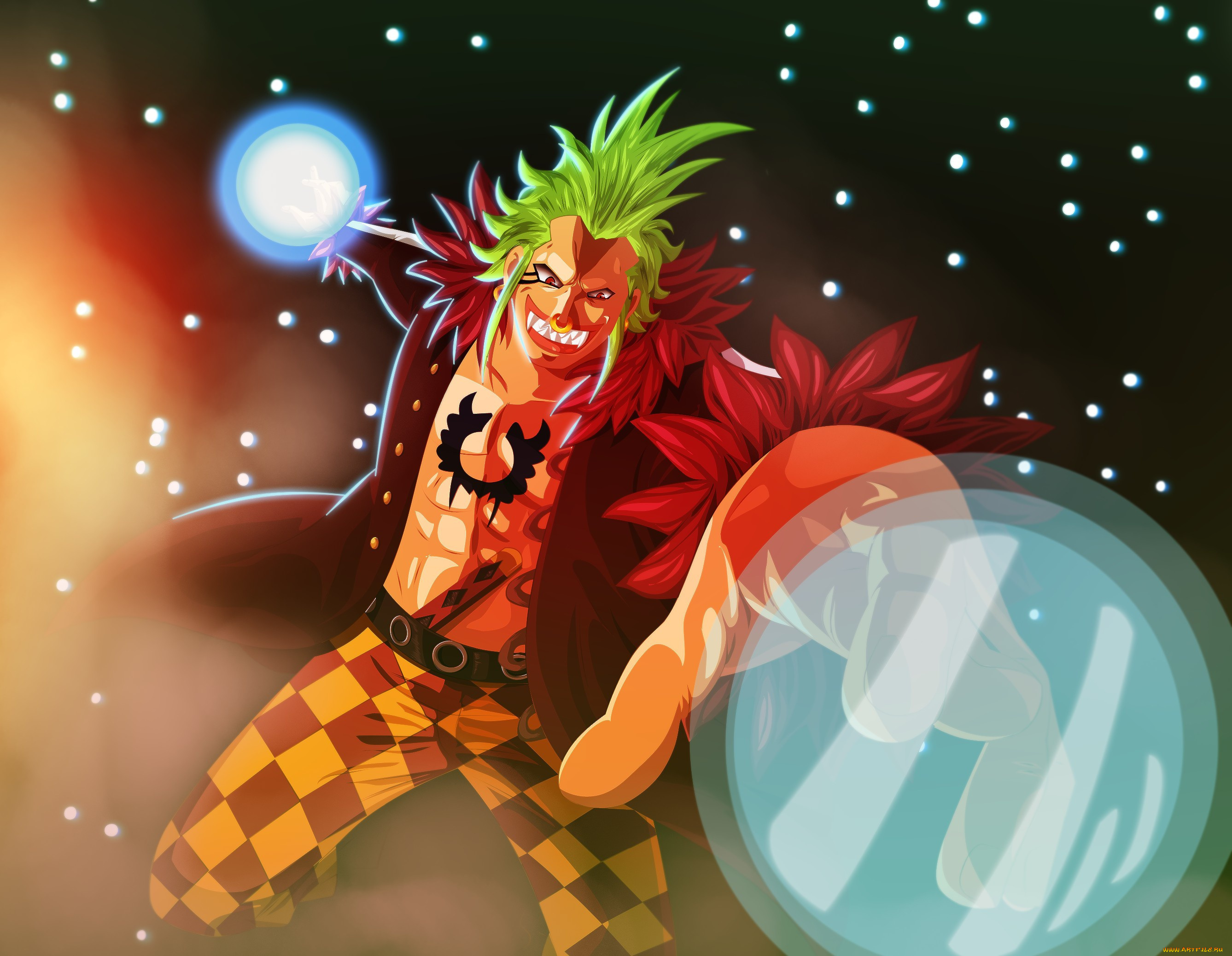аниме, one, piece, bartolomeo