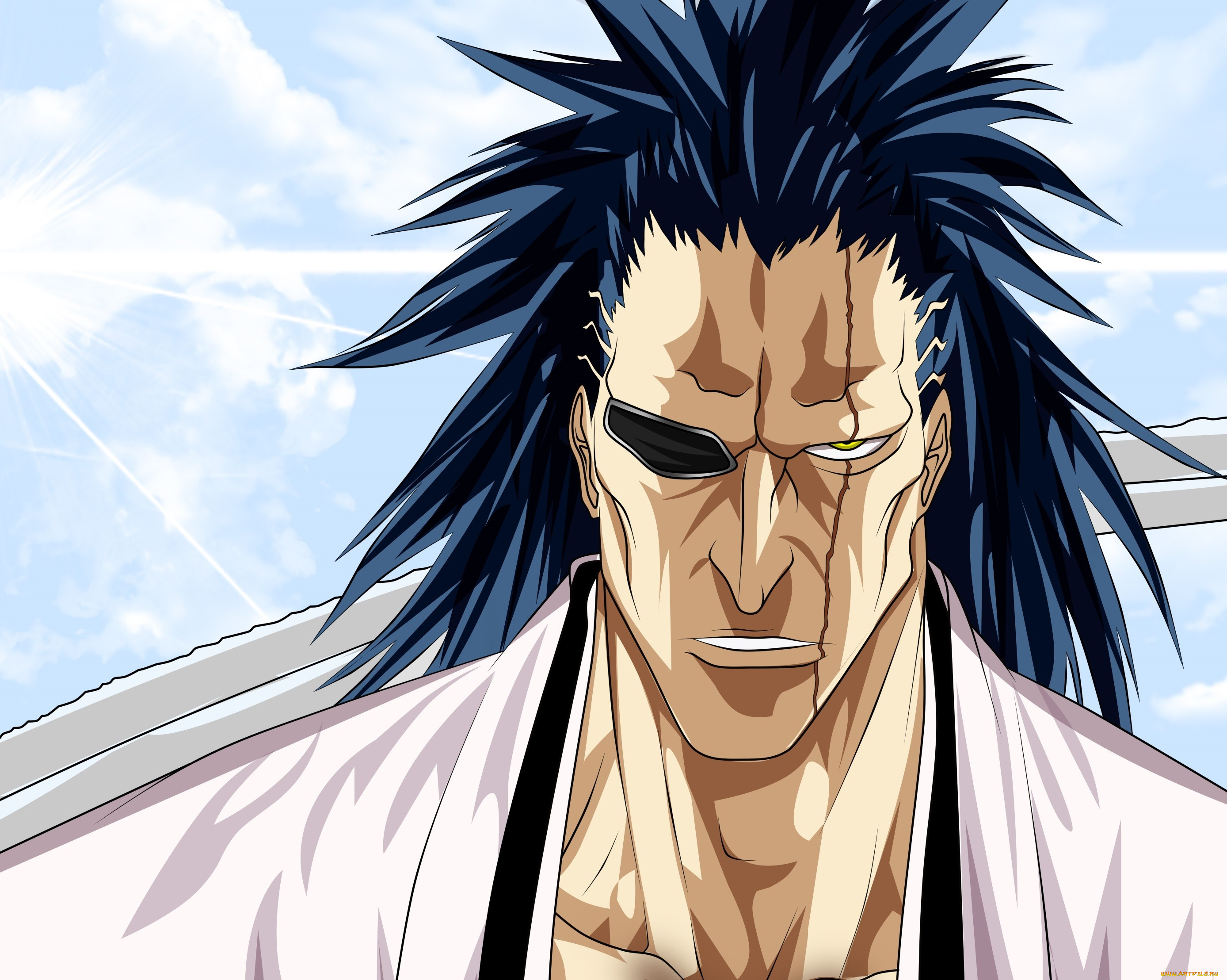 аниме, bleach, zaraki, kenpachi