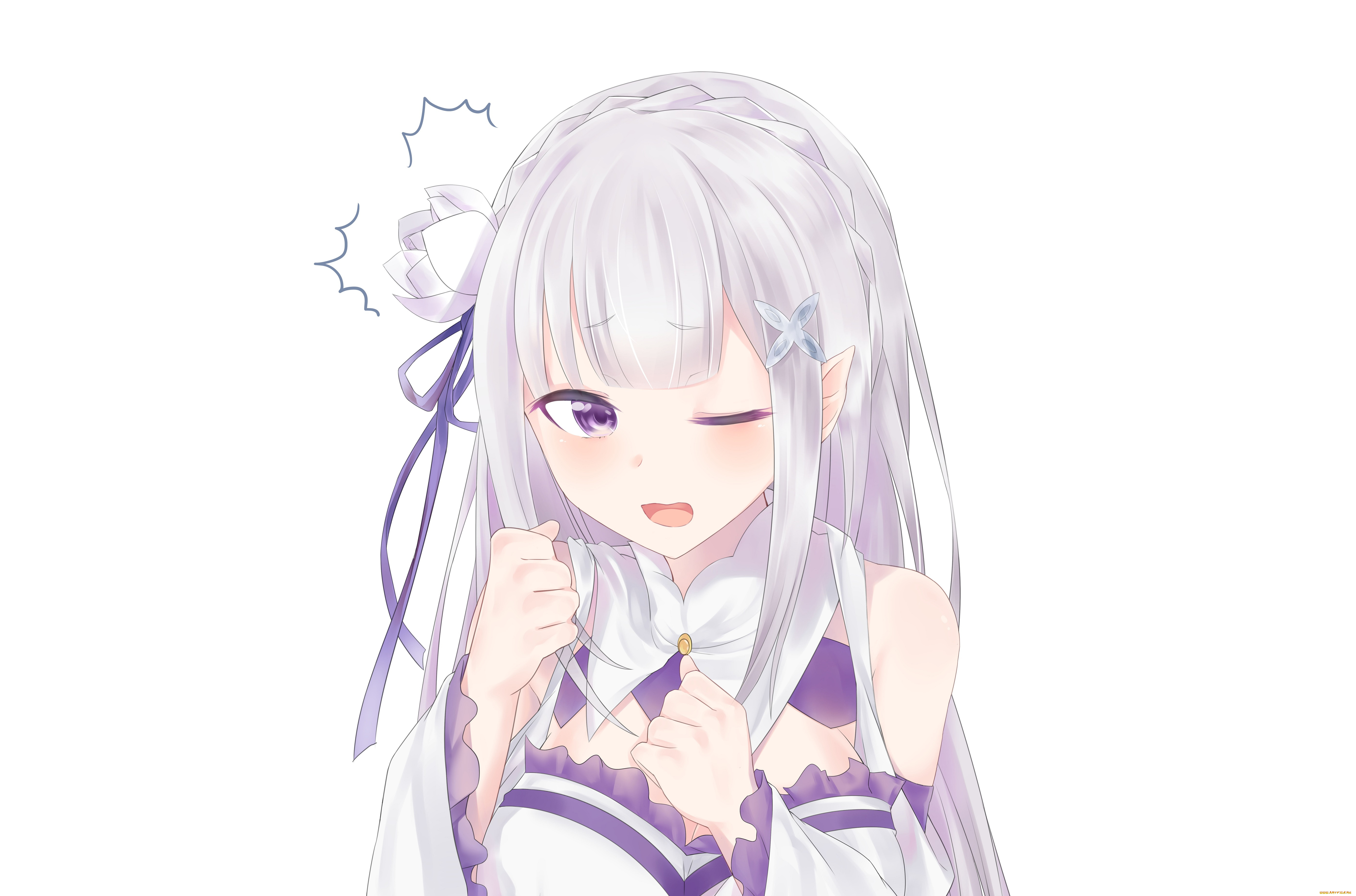 аниме, re, , zero, kara, hajimeru, isekai, seikatsu, эмилия