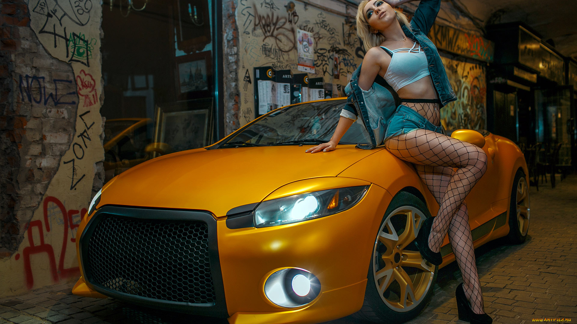 автомобили, -авто, с, девушками, красивая, девушка