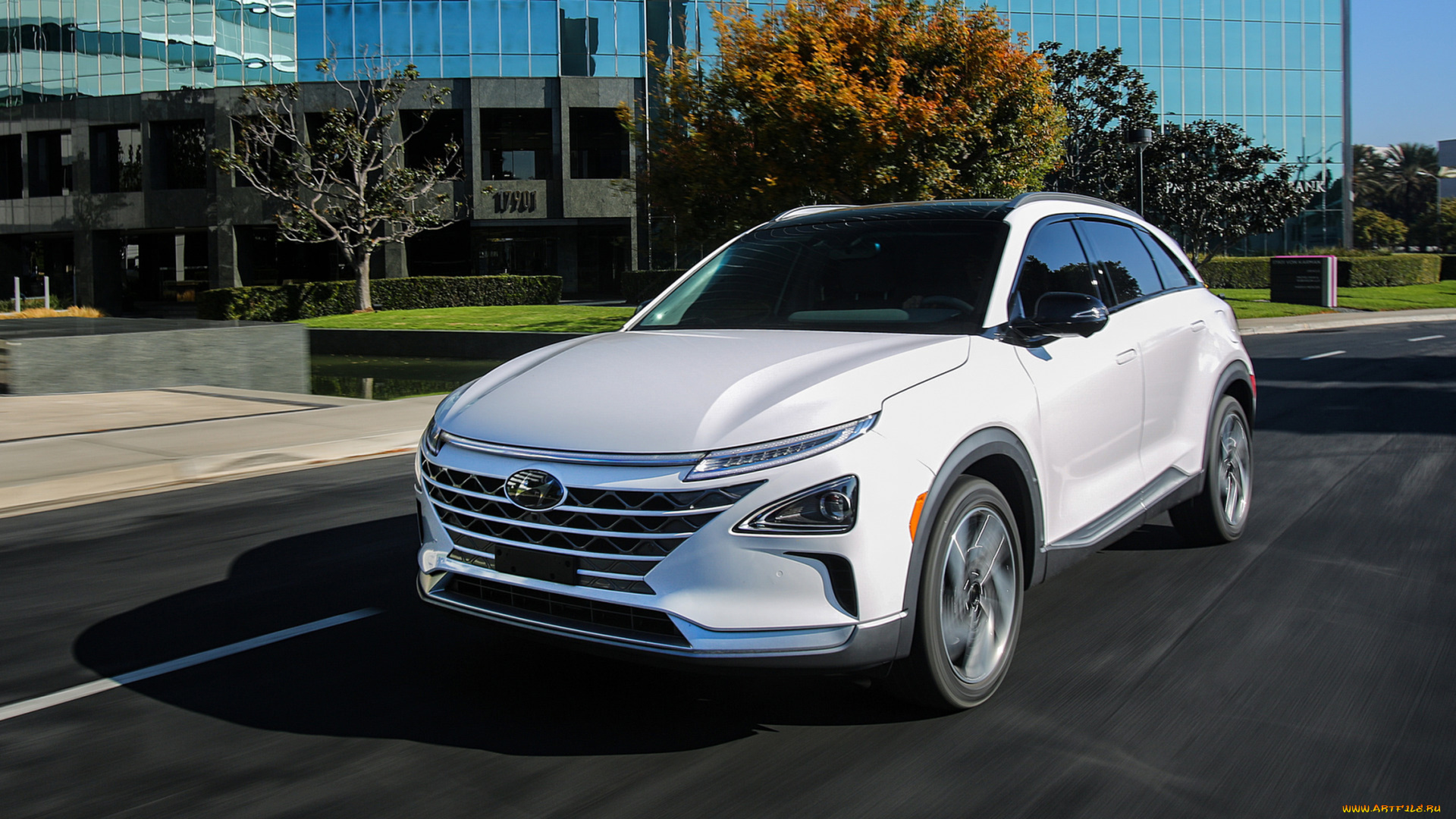 hyundai, nexo, fcev, 2019, автомобили, hyundai, белый, 2019, fcev, nexo