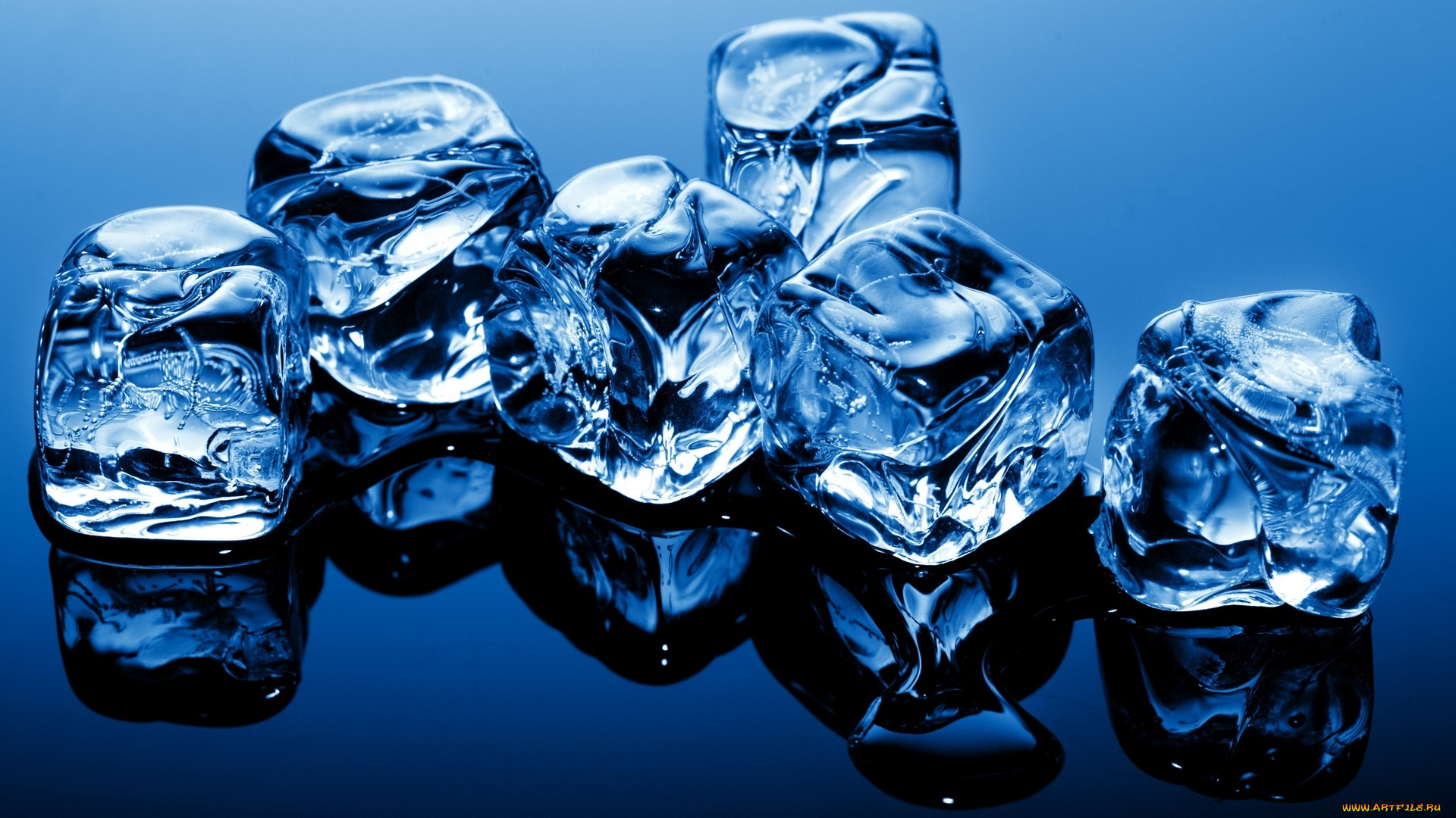разное, -, другое, отражение, кубики, лед
