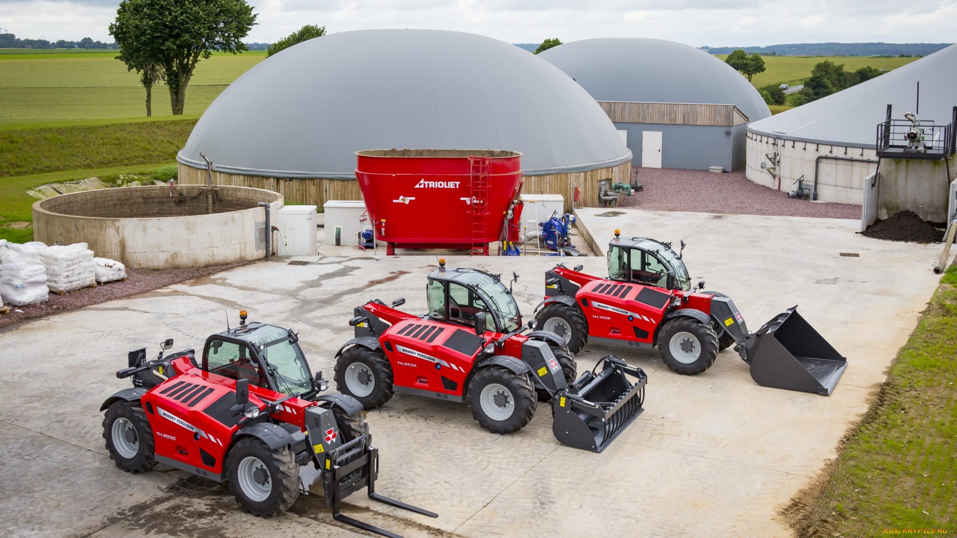 техника, фронтальные, погрузчики, massey