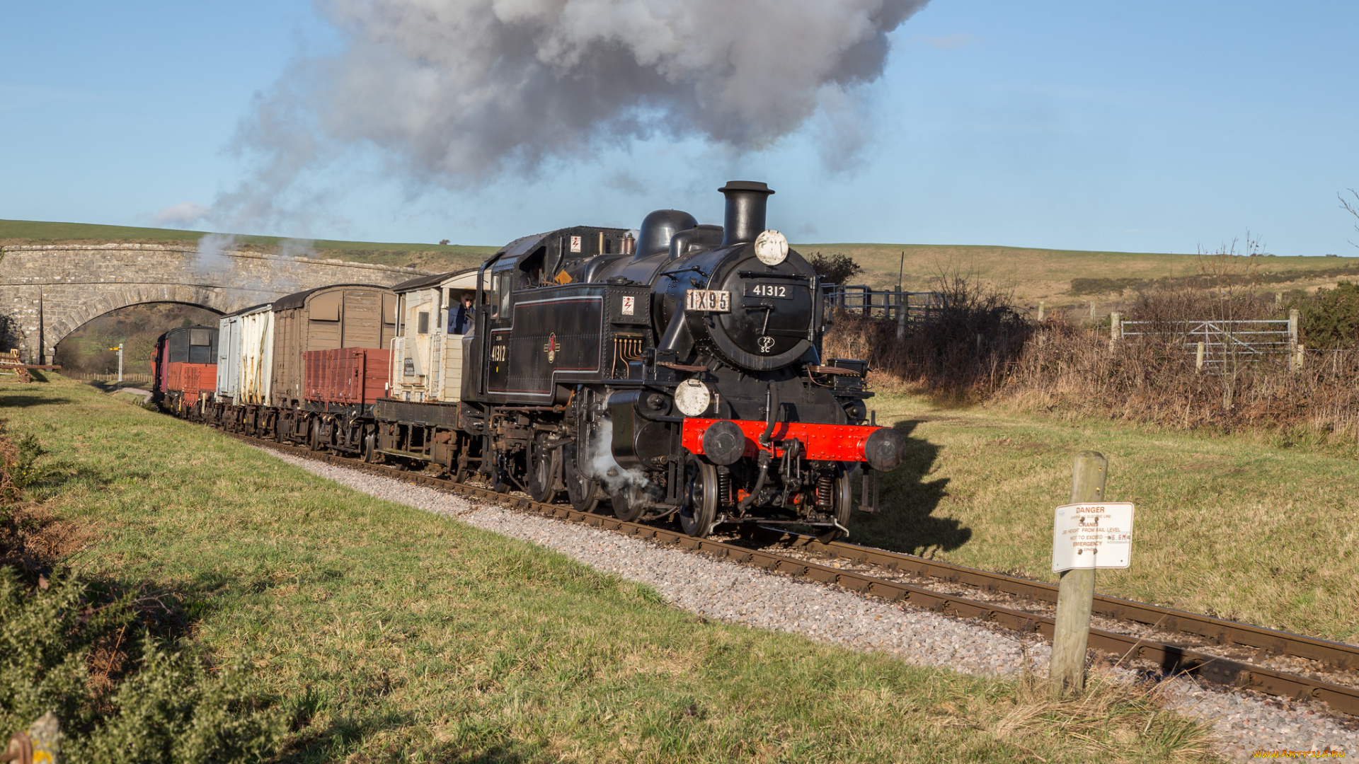 техника, паровозы, локомотив, состав