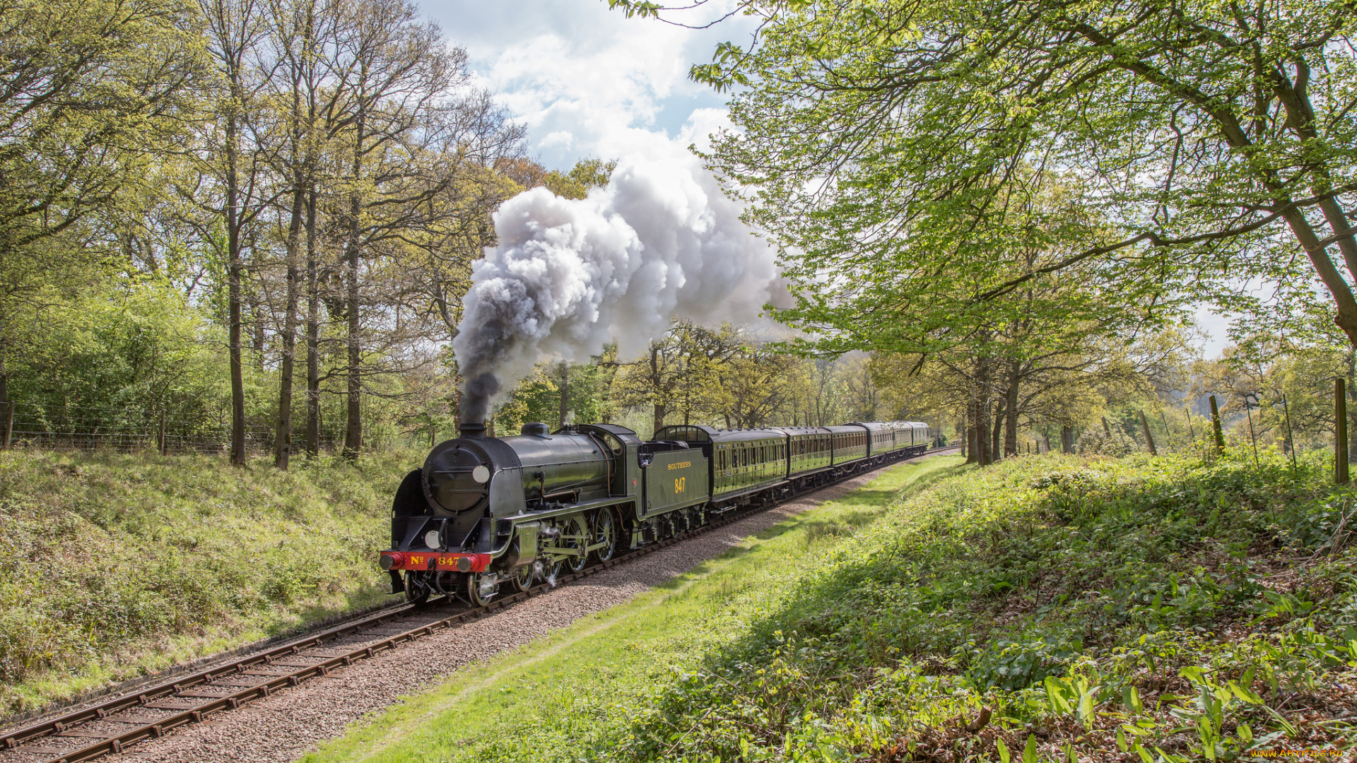 техника, паровозы, состав, локомотив