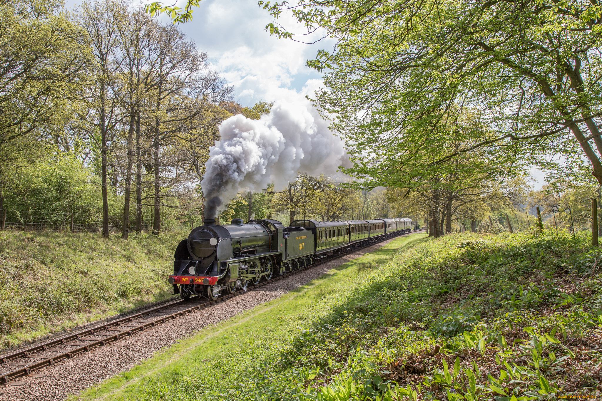 техника, паровозы, состав, локомотив