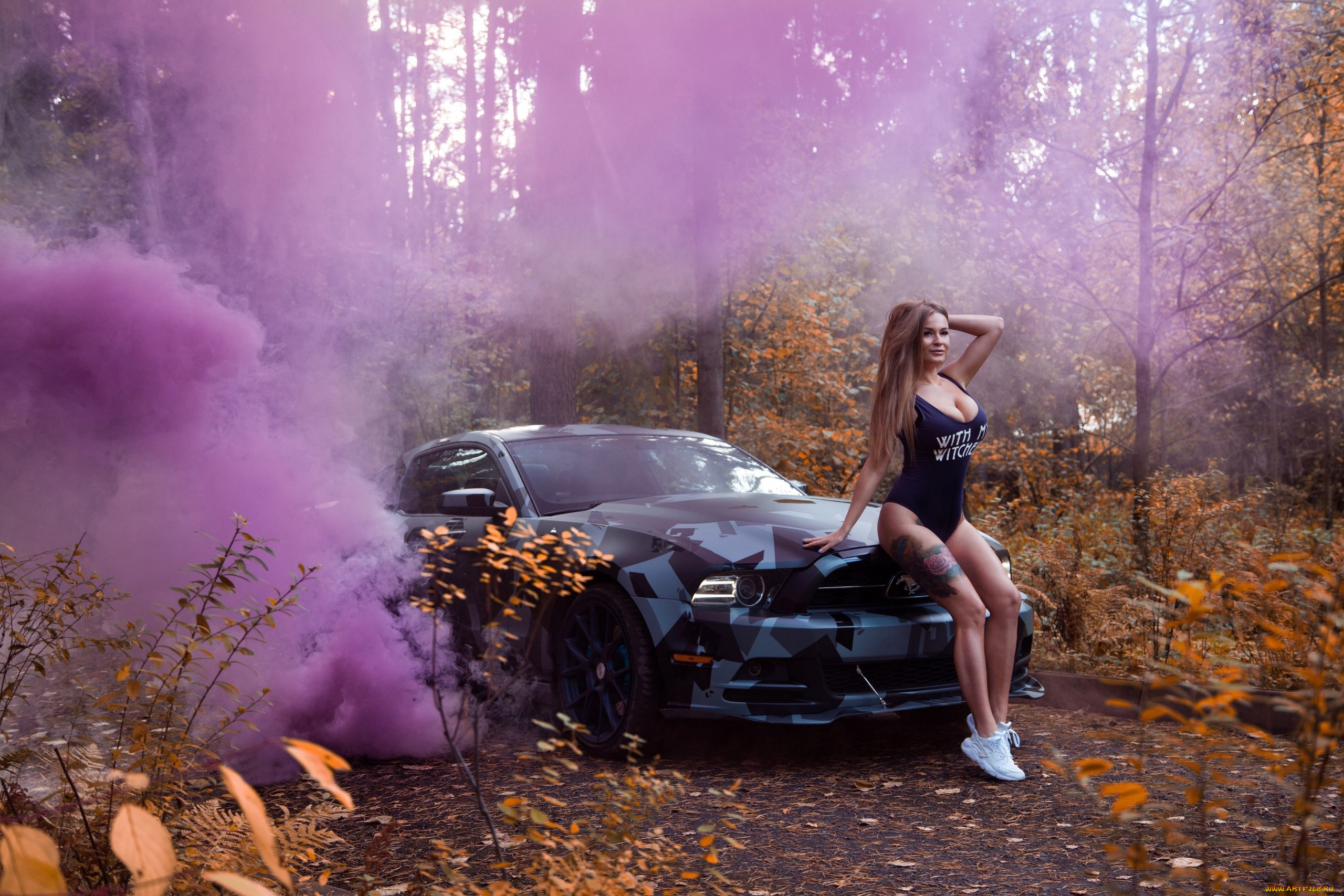 автомобили, -авто, с, девушками, mustang