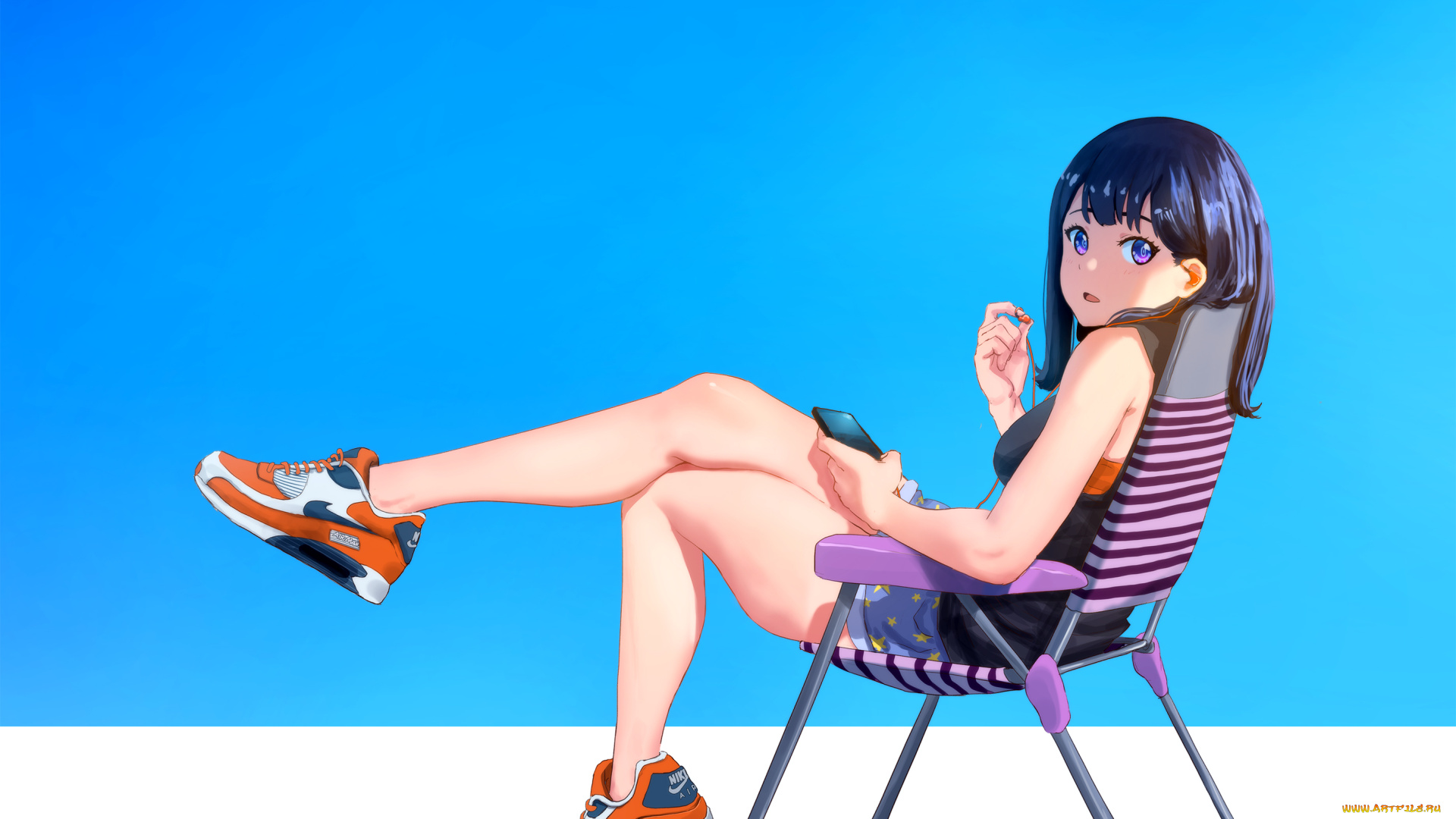 аниме, ssss, gridman, взгляд, фон, девушка