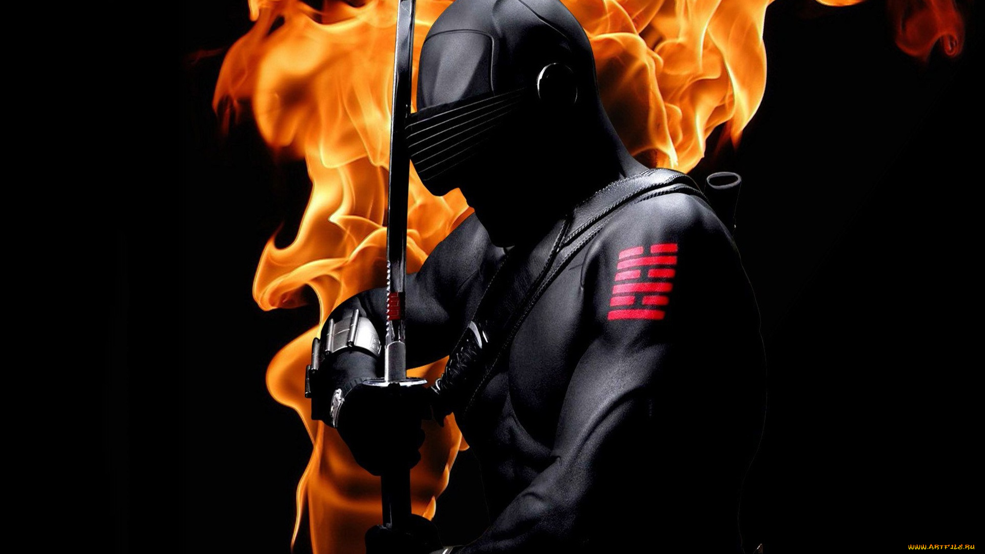 фэнтези, роботы, , киборги, , механизмы, меч, ниндзя, огонь