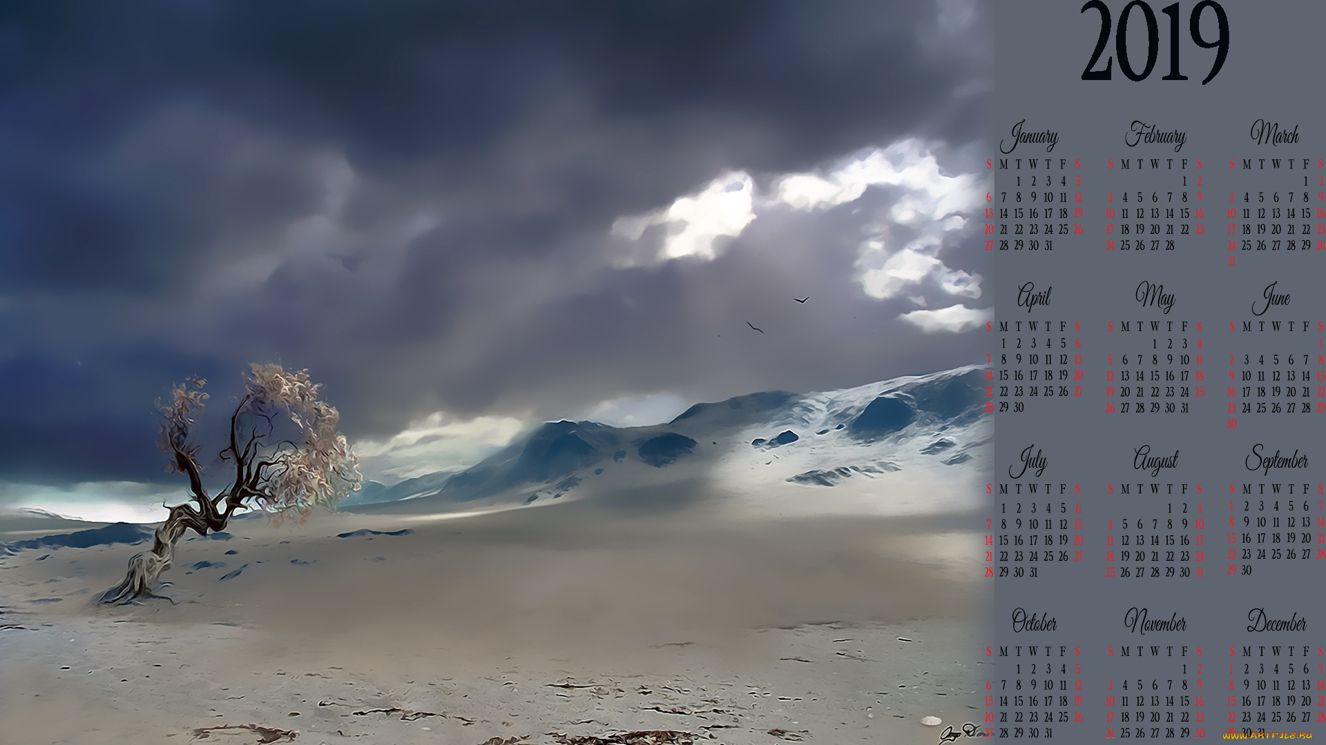 календари, компьютерный, дизайн, дерево