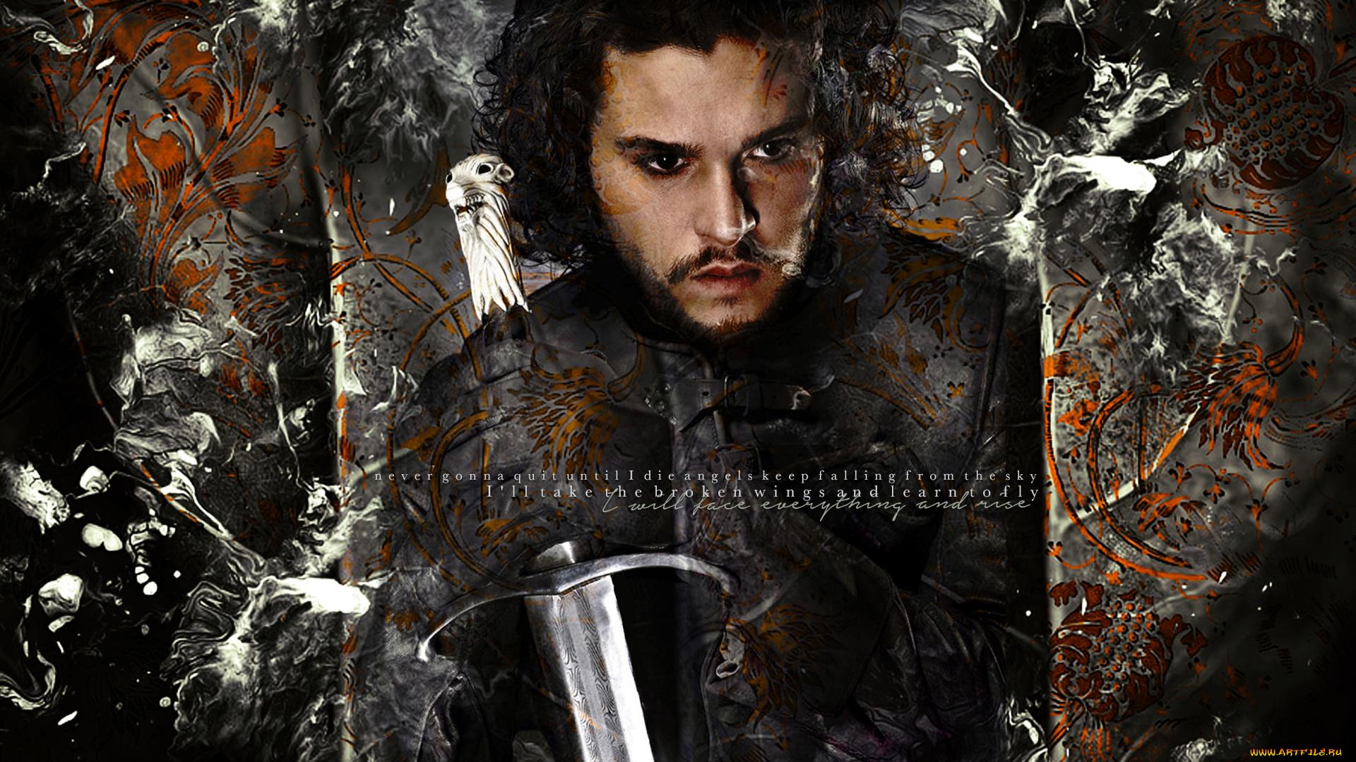 кино, фильмы, game, of, thrones, , сериал, мужчина, фон, взгляд, меч