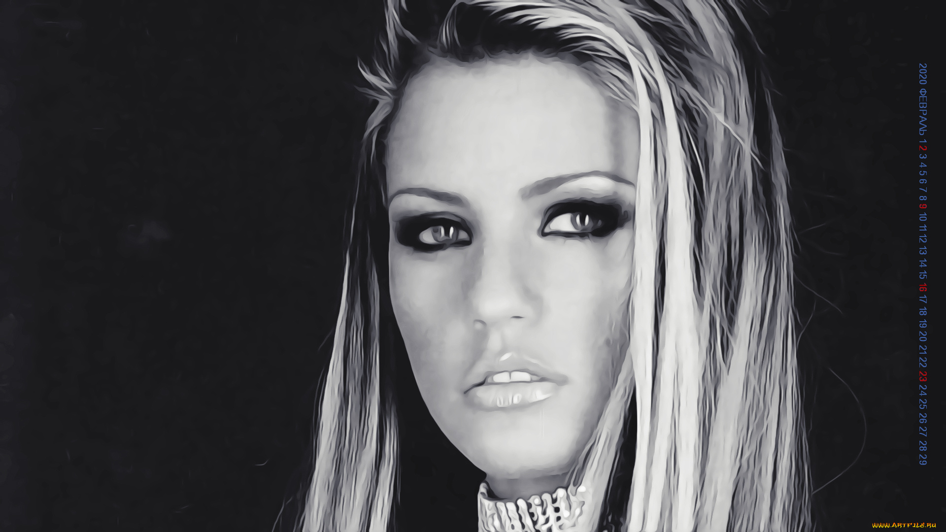 календари, компьютерный, дизайн, женщина, calendar, взгляд, лицо, девушка, 2020