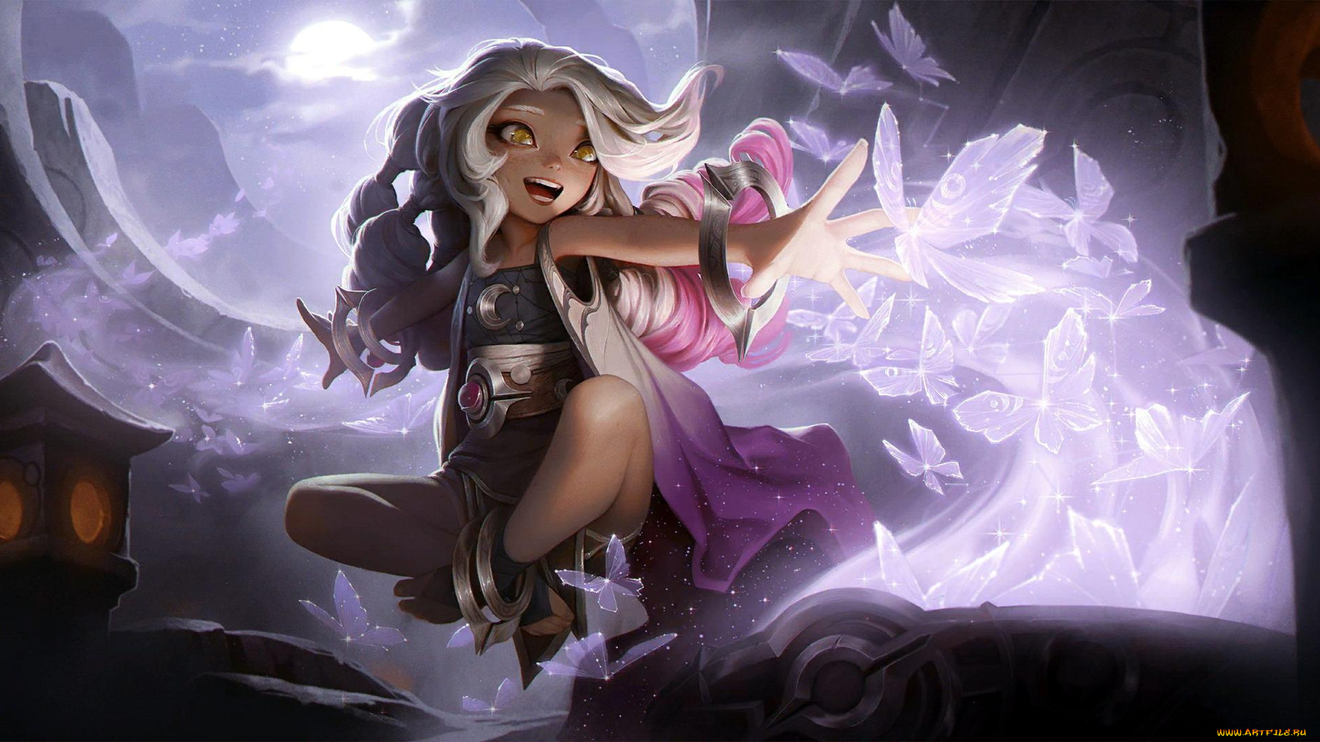 видео, игры, league, of, legends, , legends, of, runeterra, девочка, магия, бабочки, браслеты