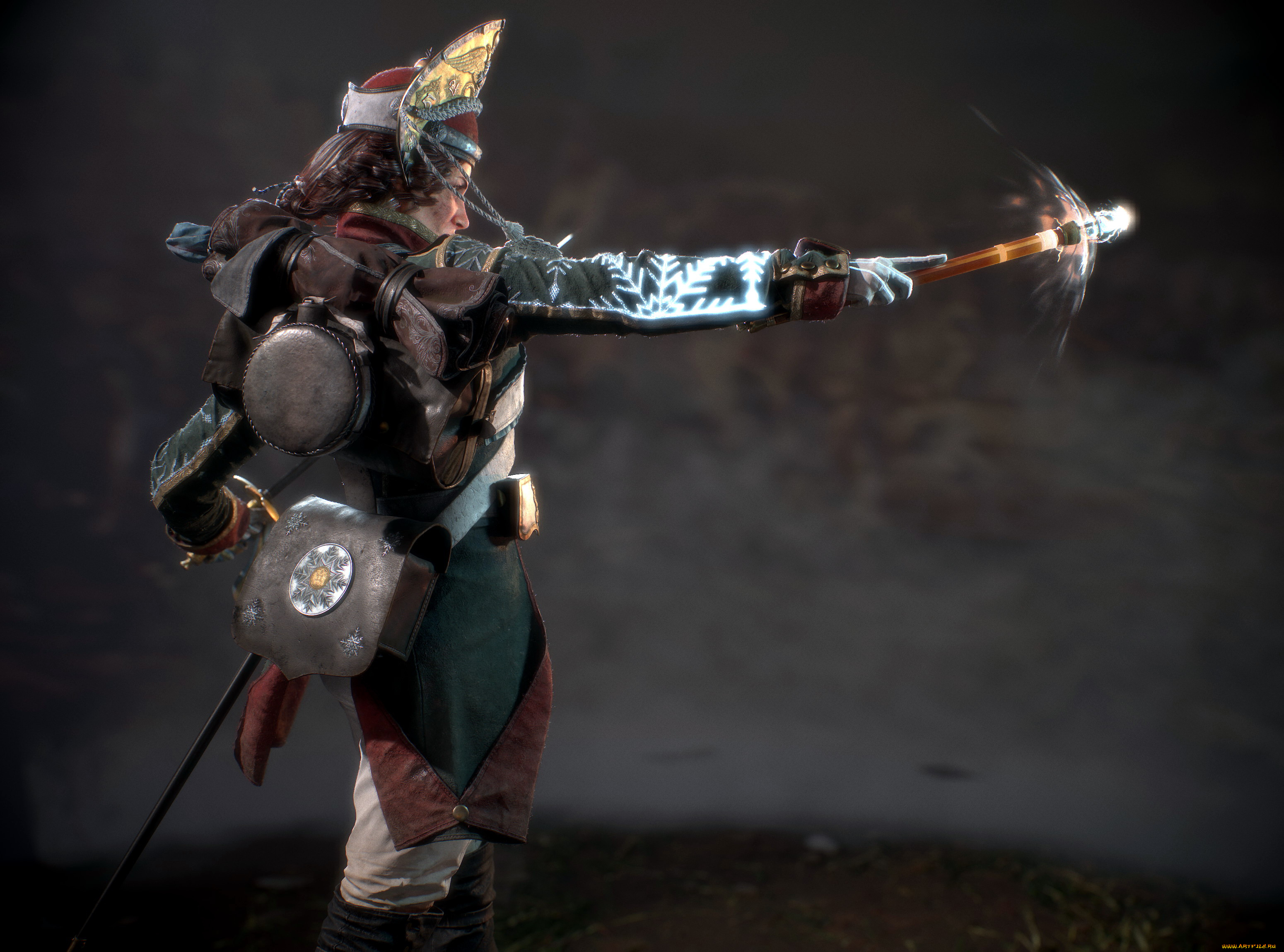 видео, игры, ---другое, женщина, солдат, магия, оружие, мундир, ракурс