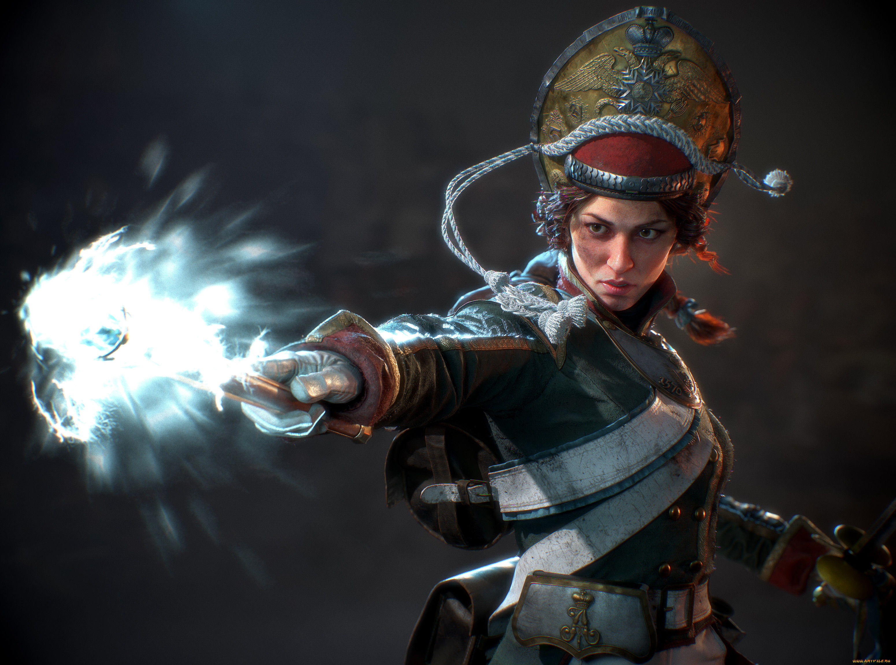 видео, игры, ---другое, женщина, солдат, магия, оружие, мундир, ракурс