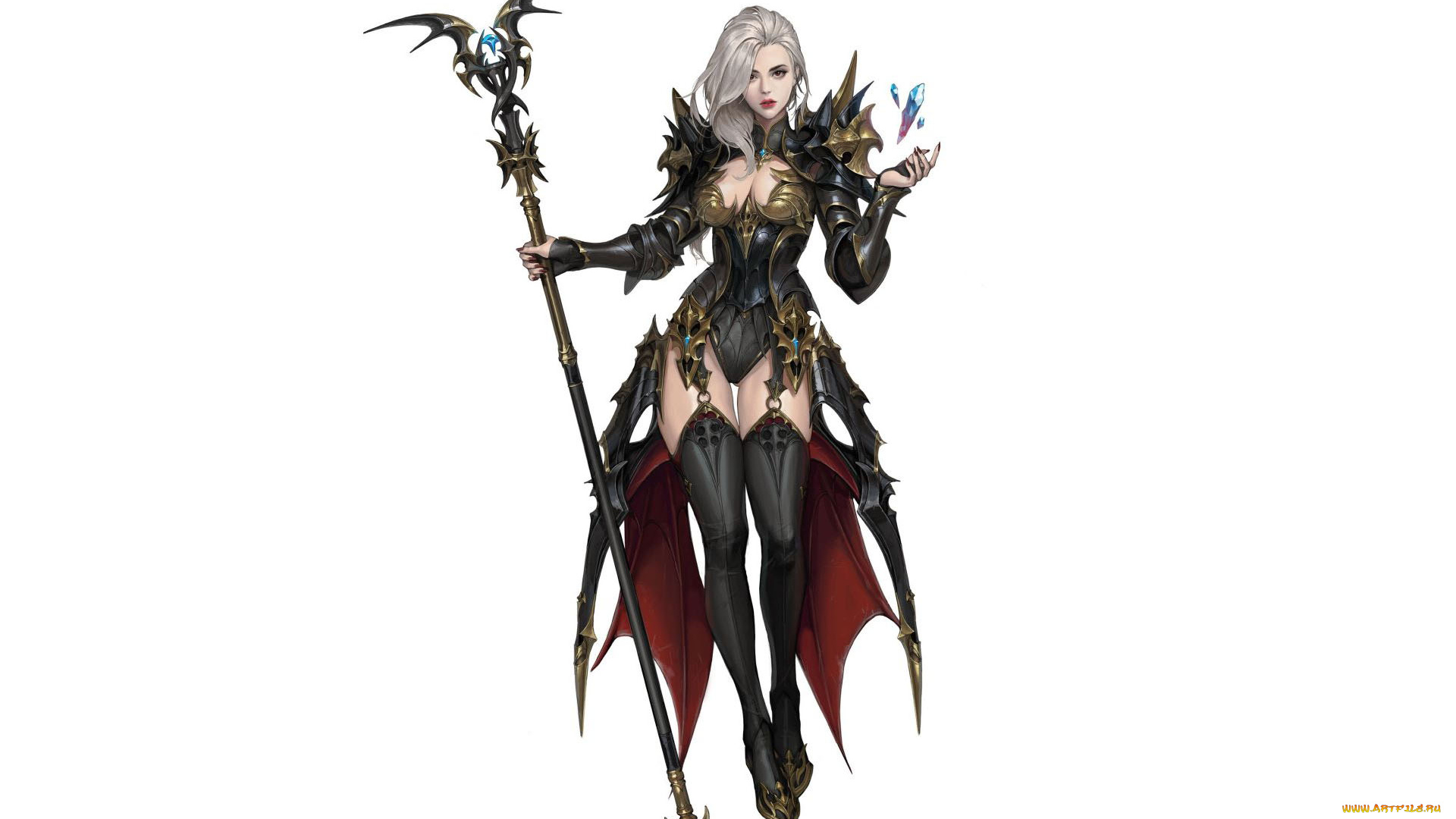 фэнтези, маги, , волшебники, девушка, посох, кристаллы