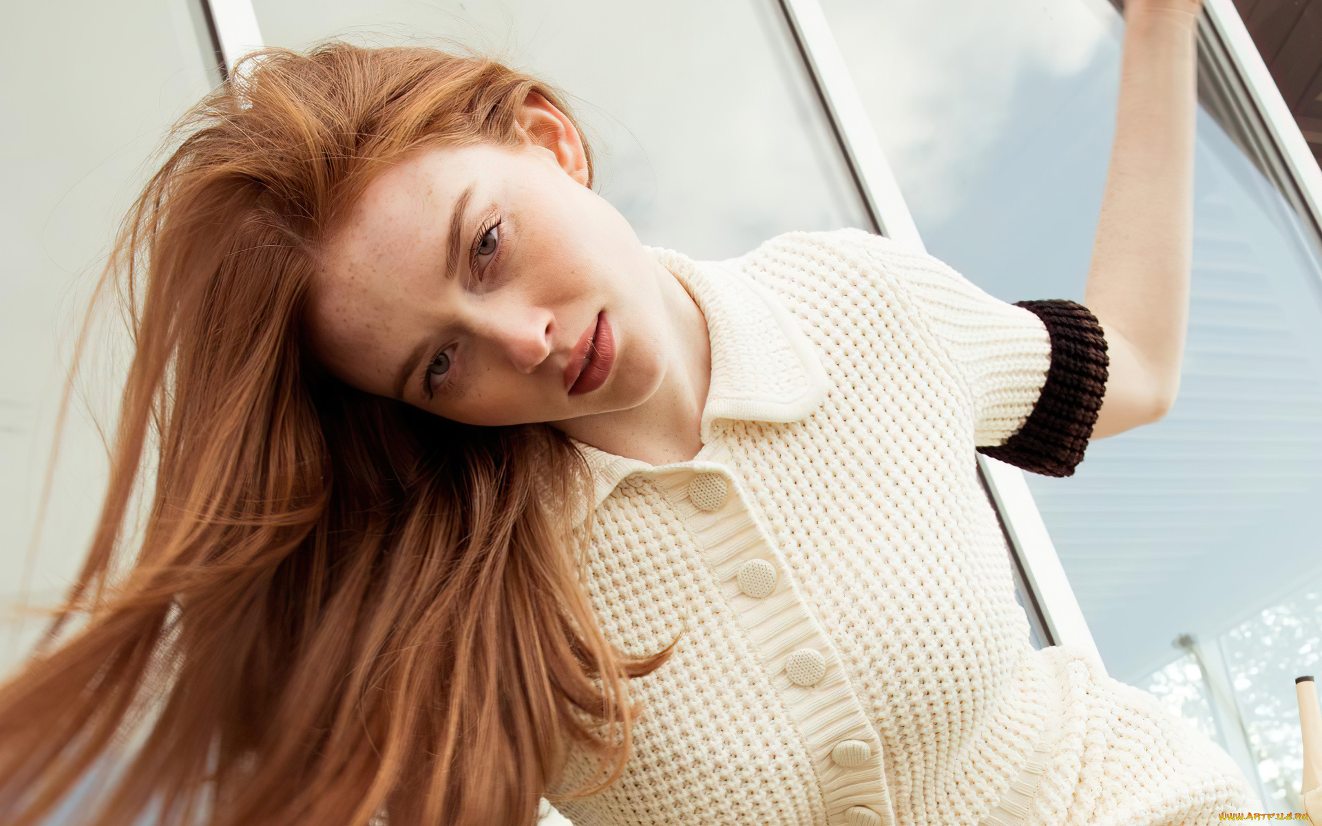 девушки, larsen, thompson, larsen, thompson, рыжая, кофта