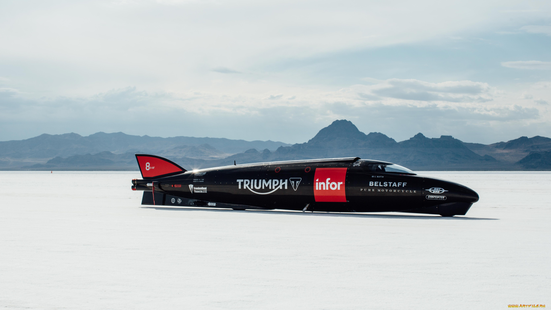 техника, другое, обтекаемый, мотоцикл, углеродное, волокно, кевлар, triumph, infor, rocket, streamliner