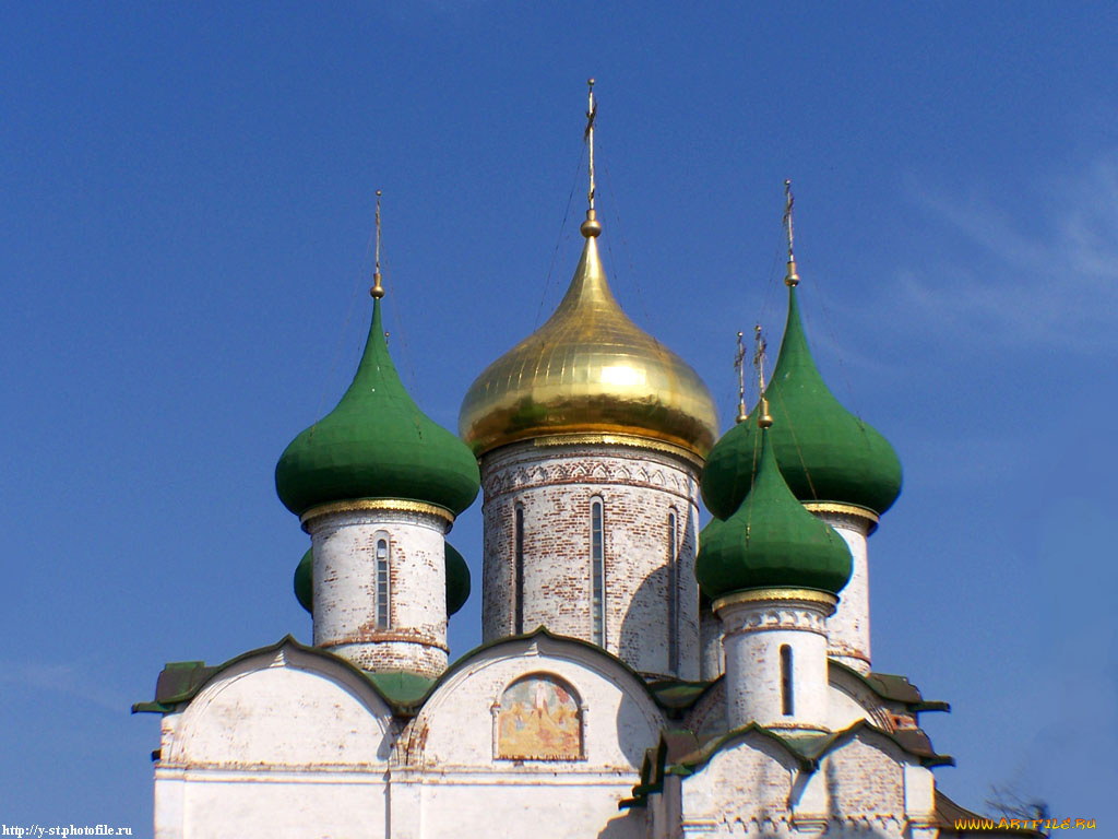 суздаль, купола, собора, спасо, евфимиевского, монастыря, города, православные, церкви, монастыри