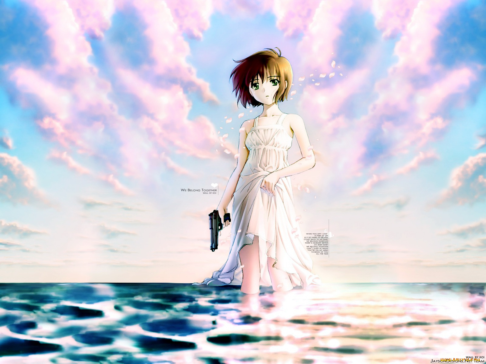 аниме, weapon, blood, technology