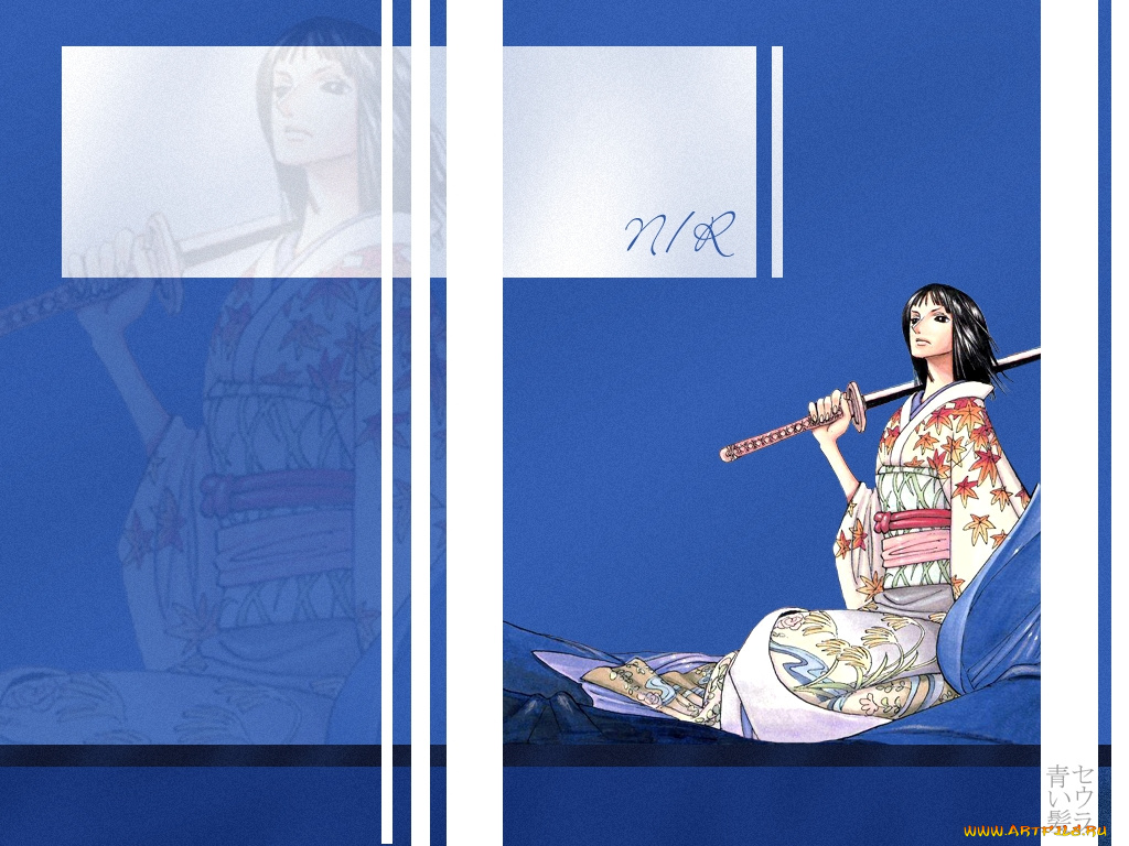 robin, bushido, аниме, one, piece, nico