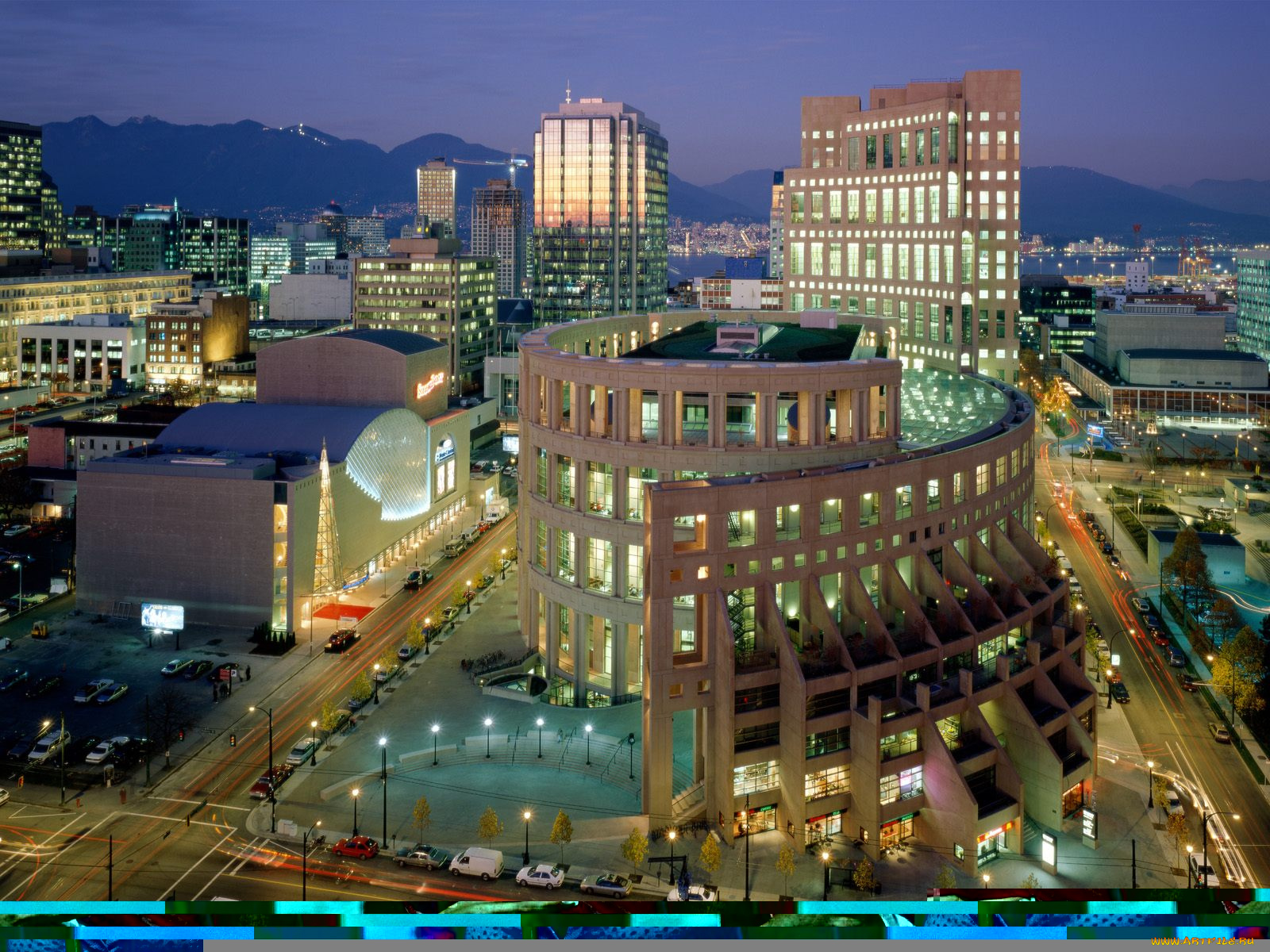 города, огни, ночного