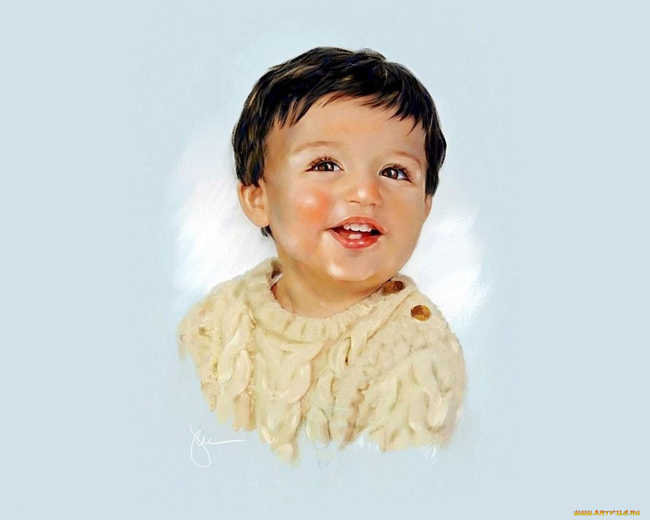 рисованные, дети