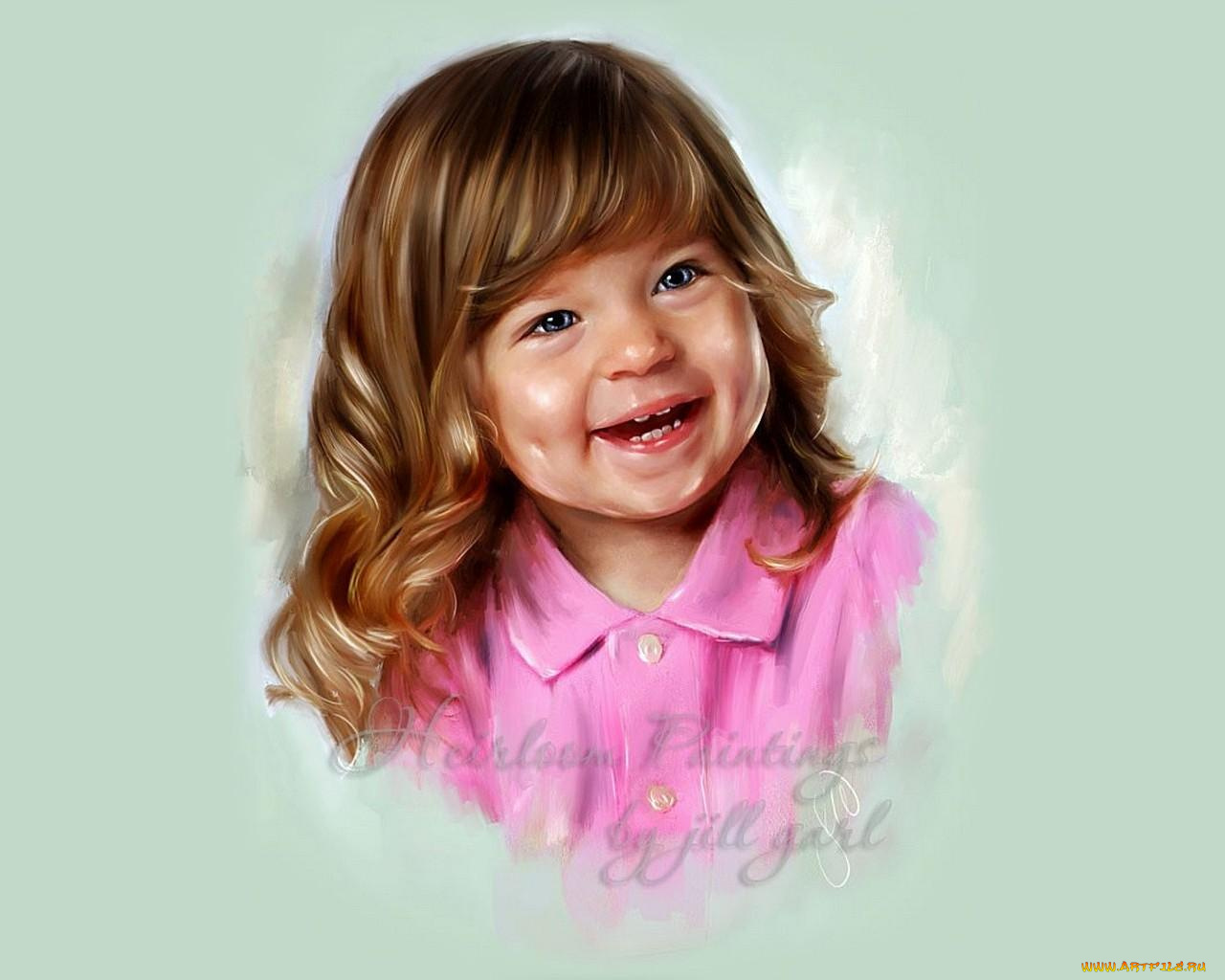 рисованные, дети