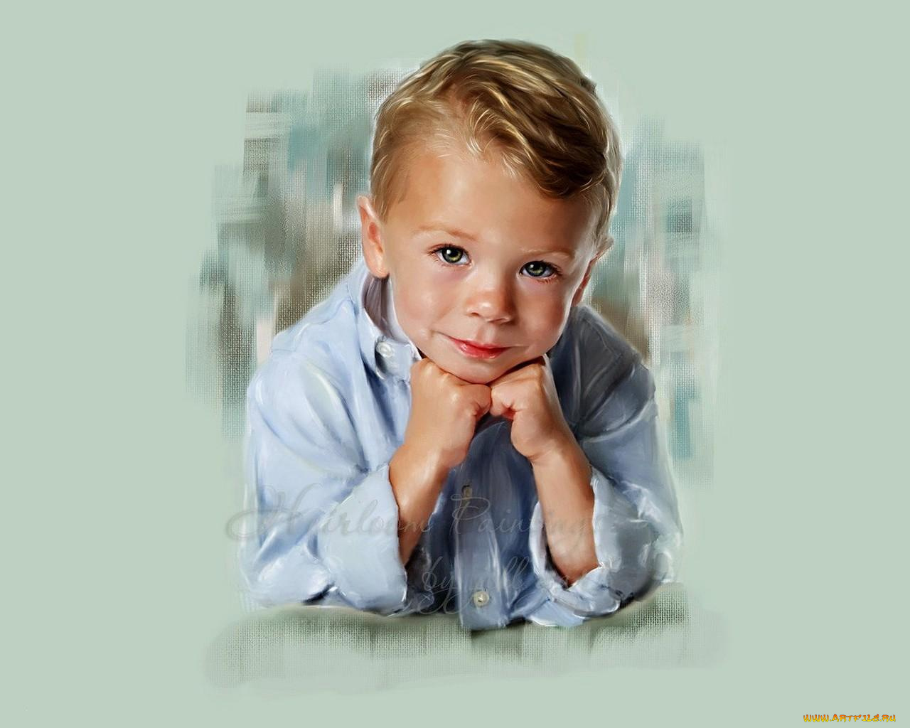 рисованные, дети