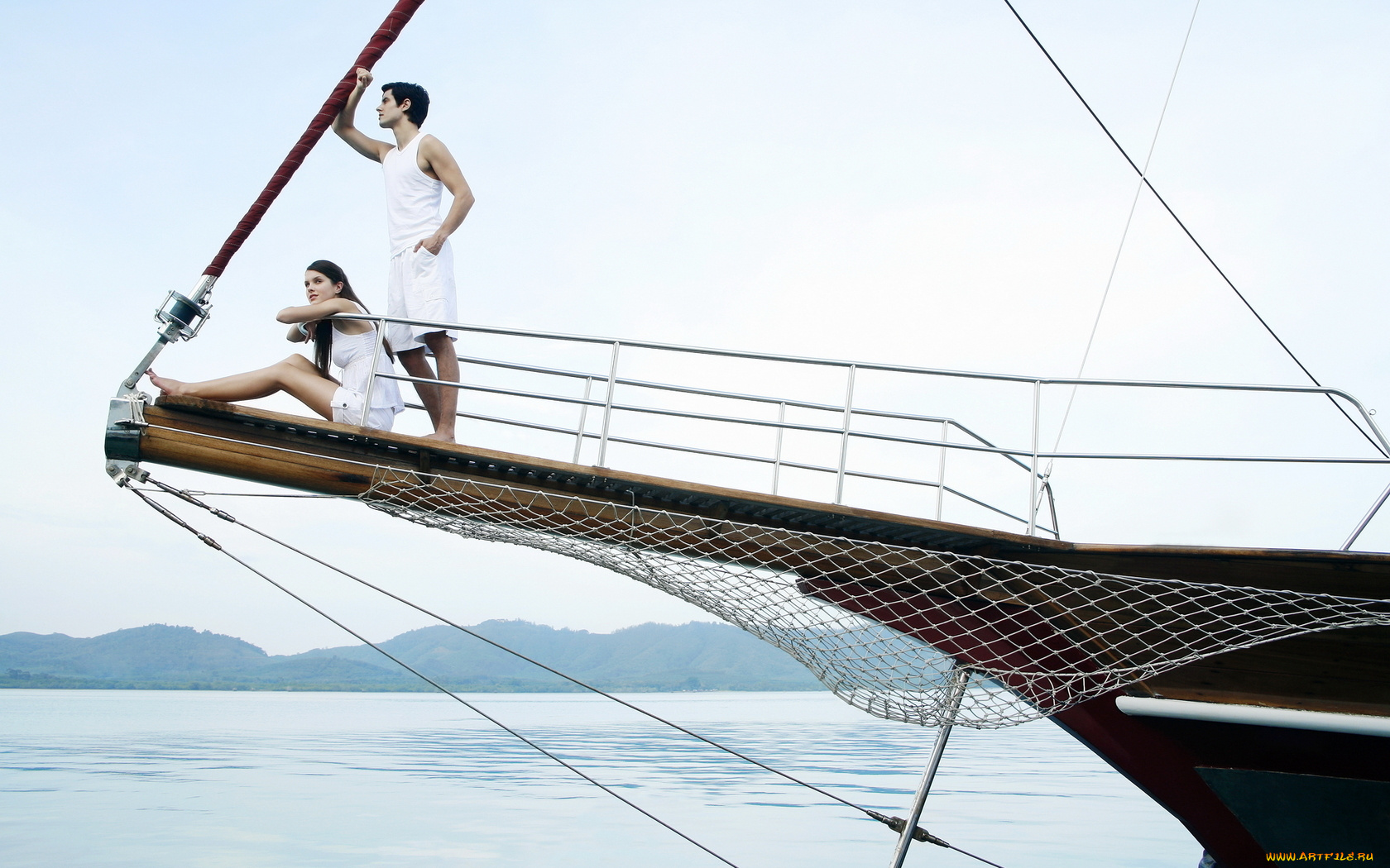 разное, мужчина, женщина, яхта, отдых, катер, море, парень, девушка