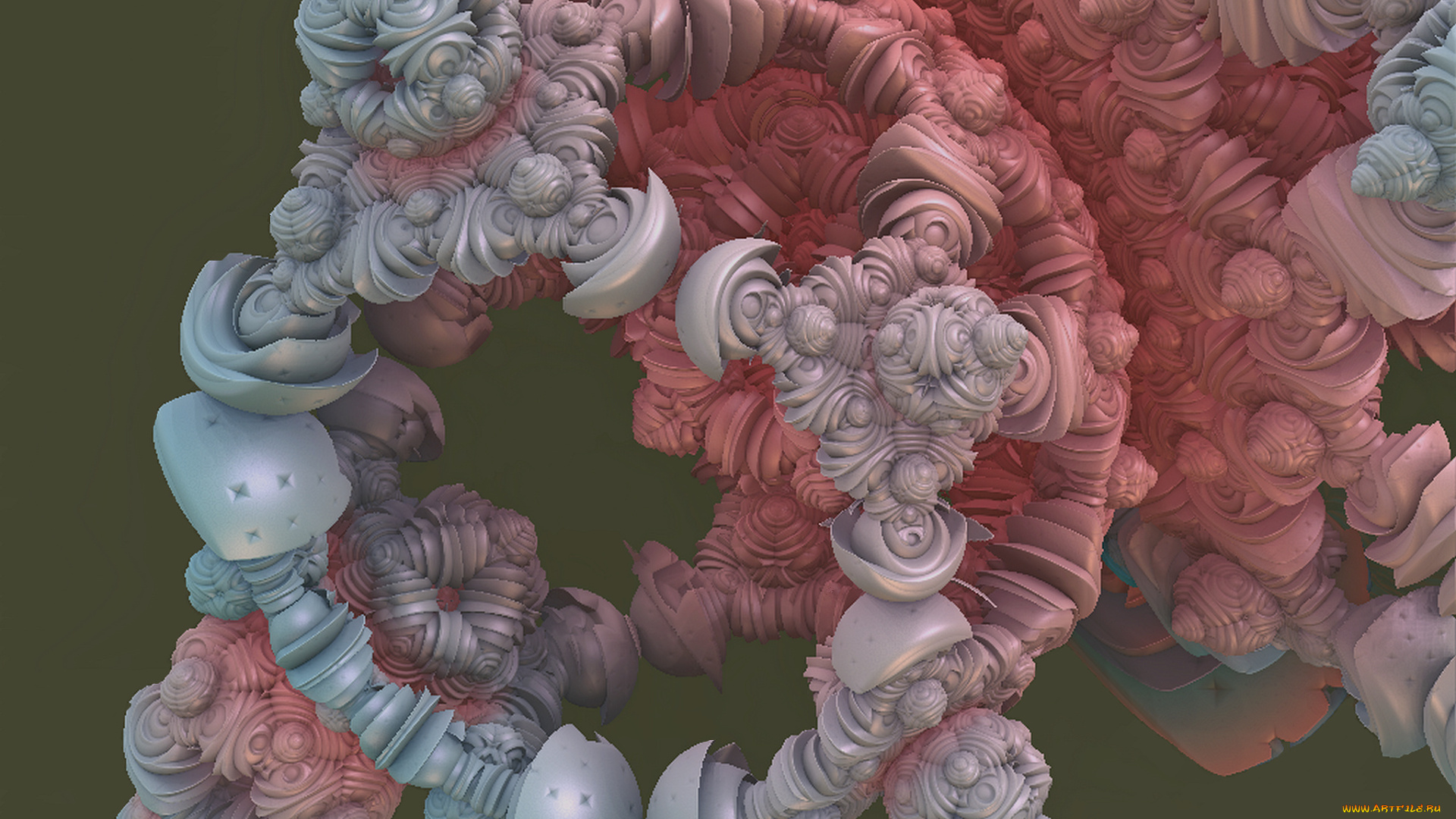 3д, графика, fractal, фракталы, фон, цвета, узор