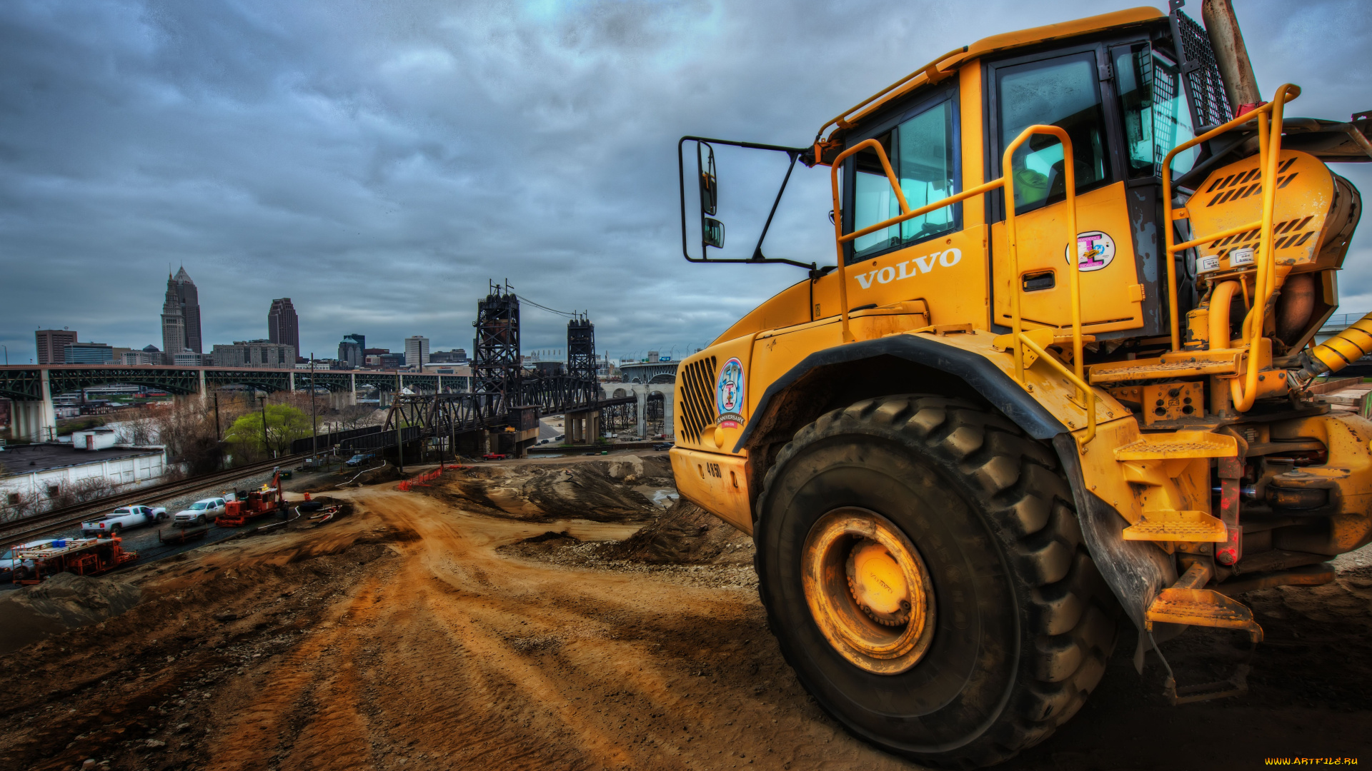 техника, строительная, volvo, трактор