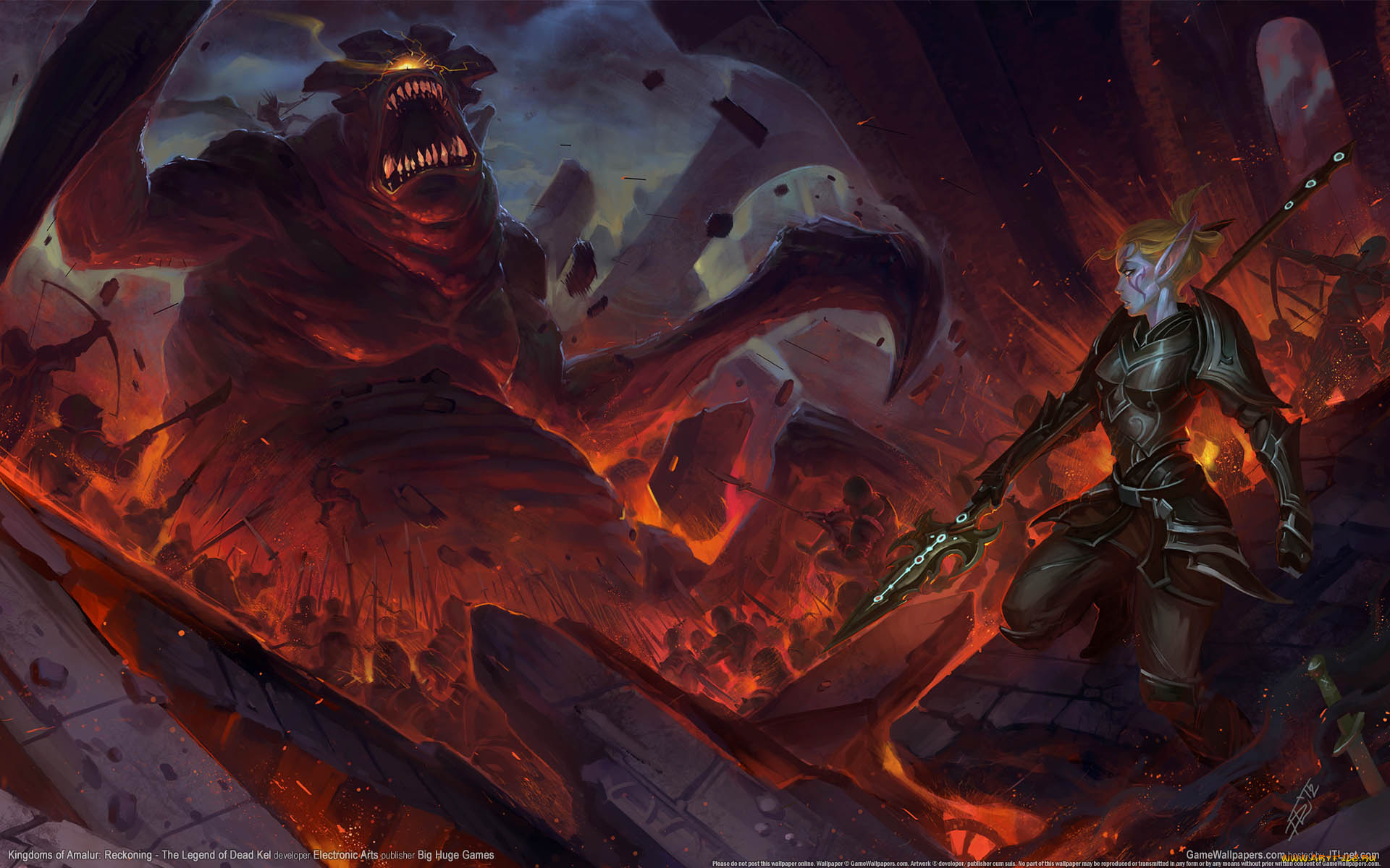 kingdoms, of, amalur, reckoning, the, legend, dead, kel, видео, игры, ke, чудовище, эльфийка