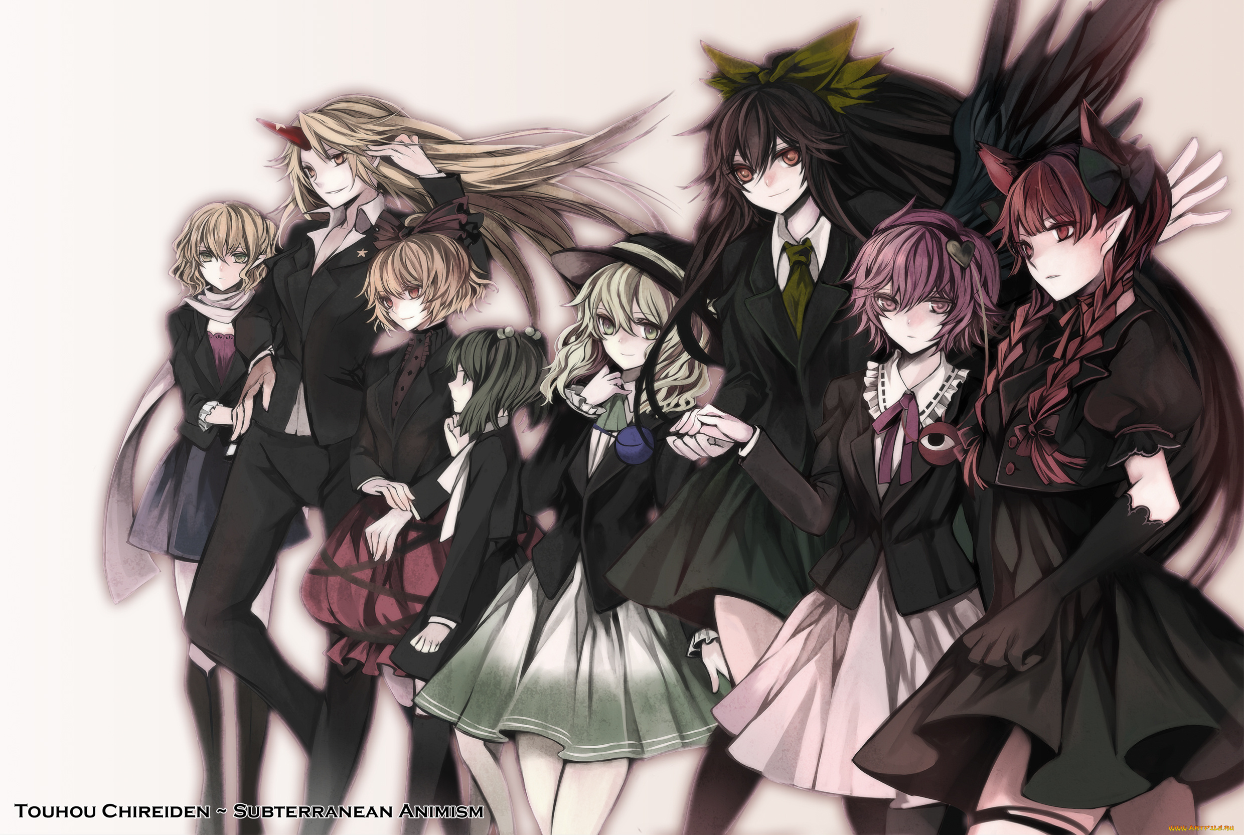 аниме, touhou, kaenbyou, rin, reiuji, utsuho, tagme