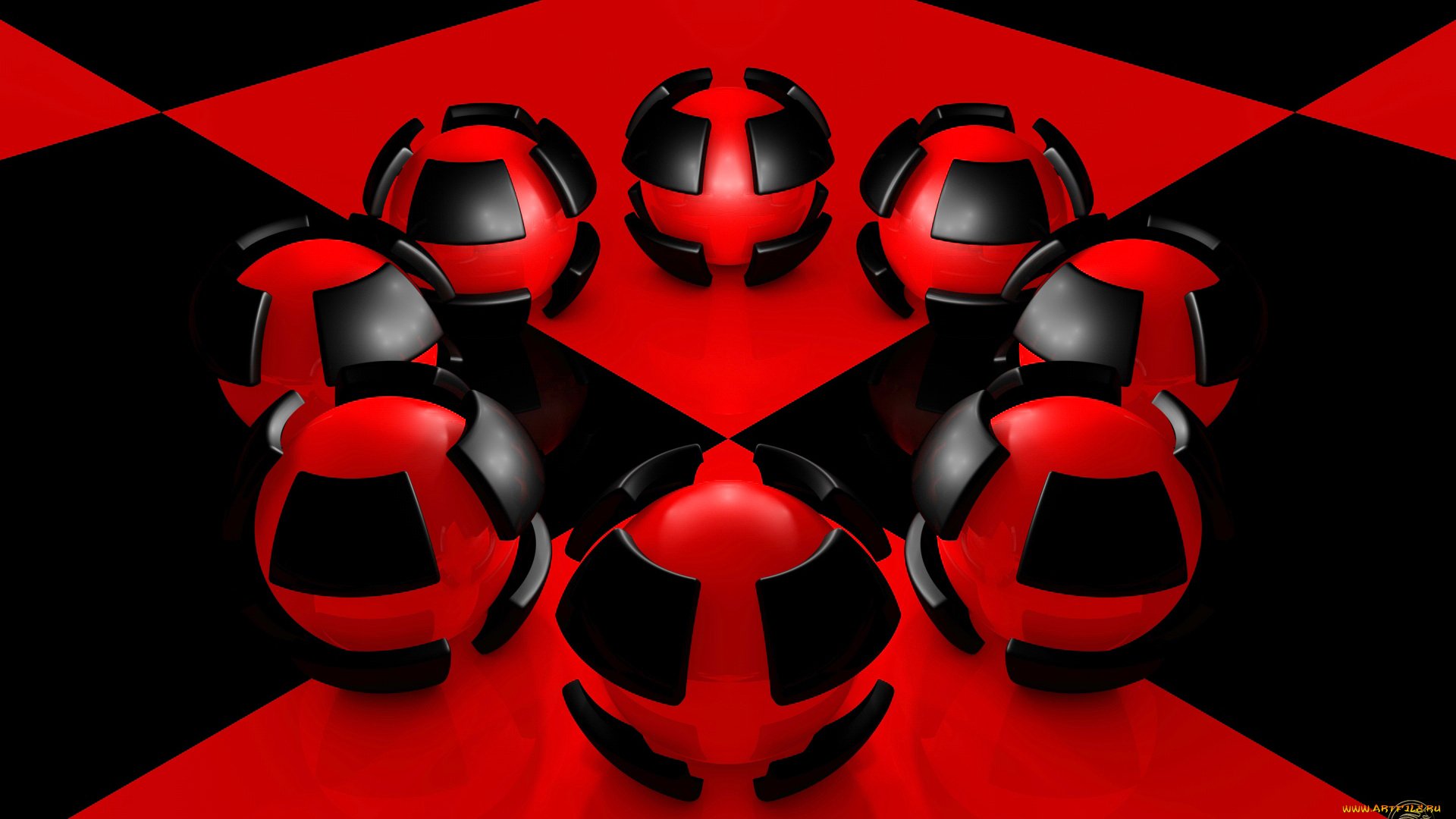 3д, графика, шары, фон, узор, цвета