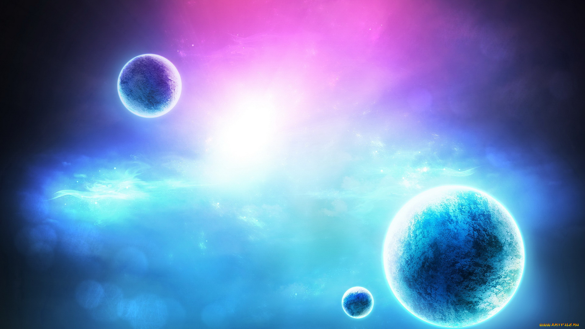 космос, арт, планеты