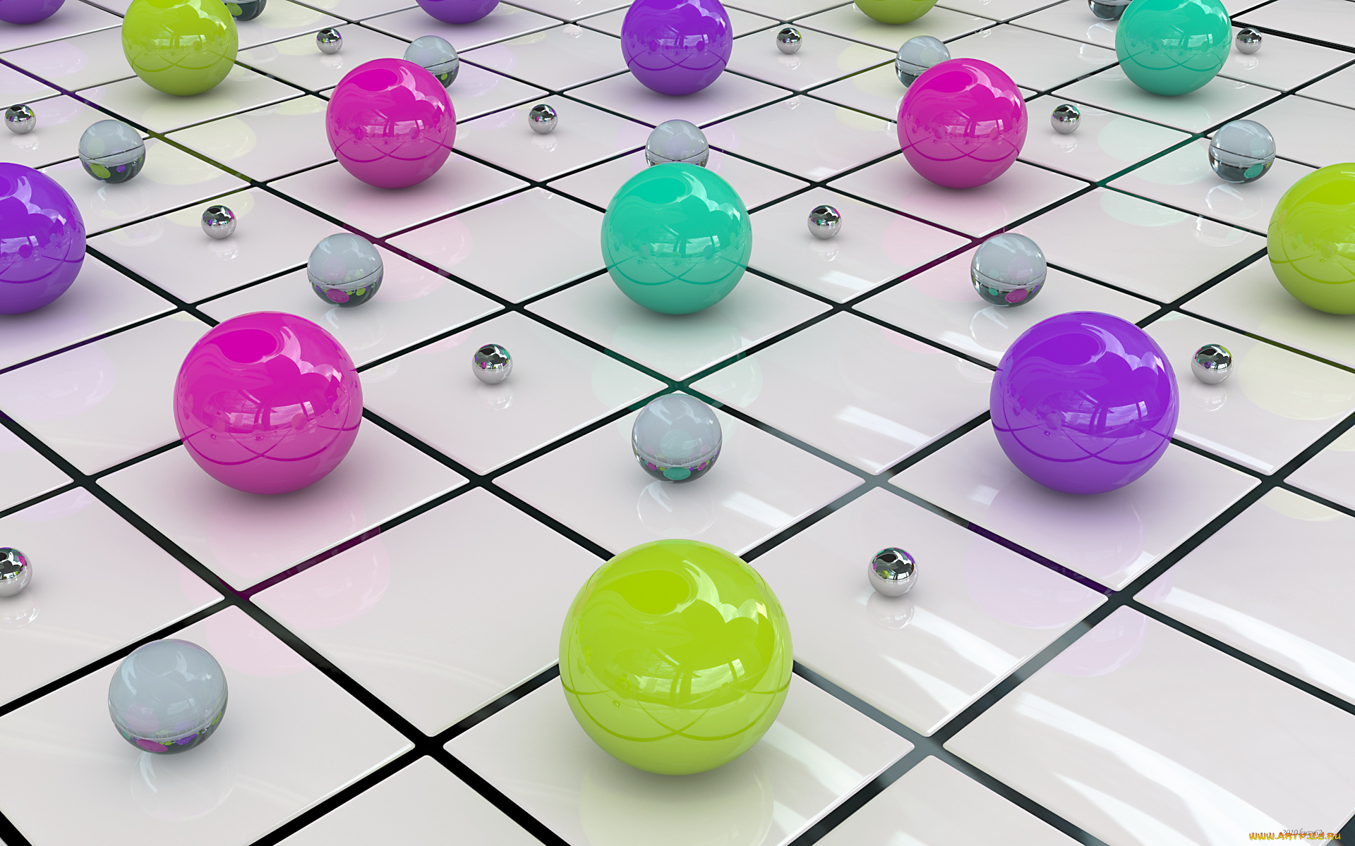 3д, графика, шары, фон