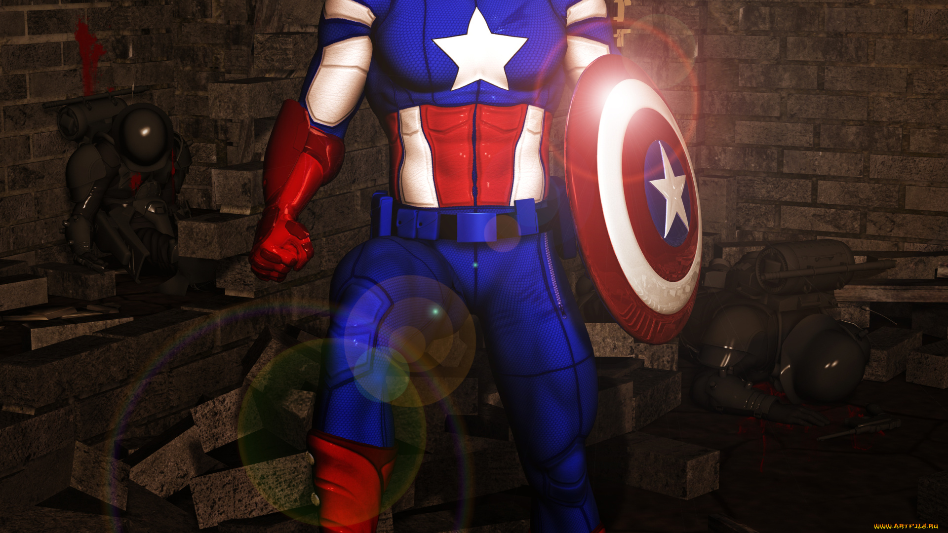 3д, графика, fantasy, , фантазия, щит, супермен