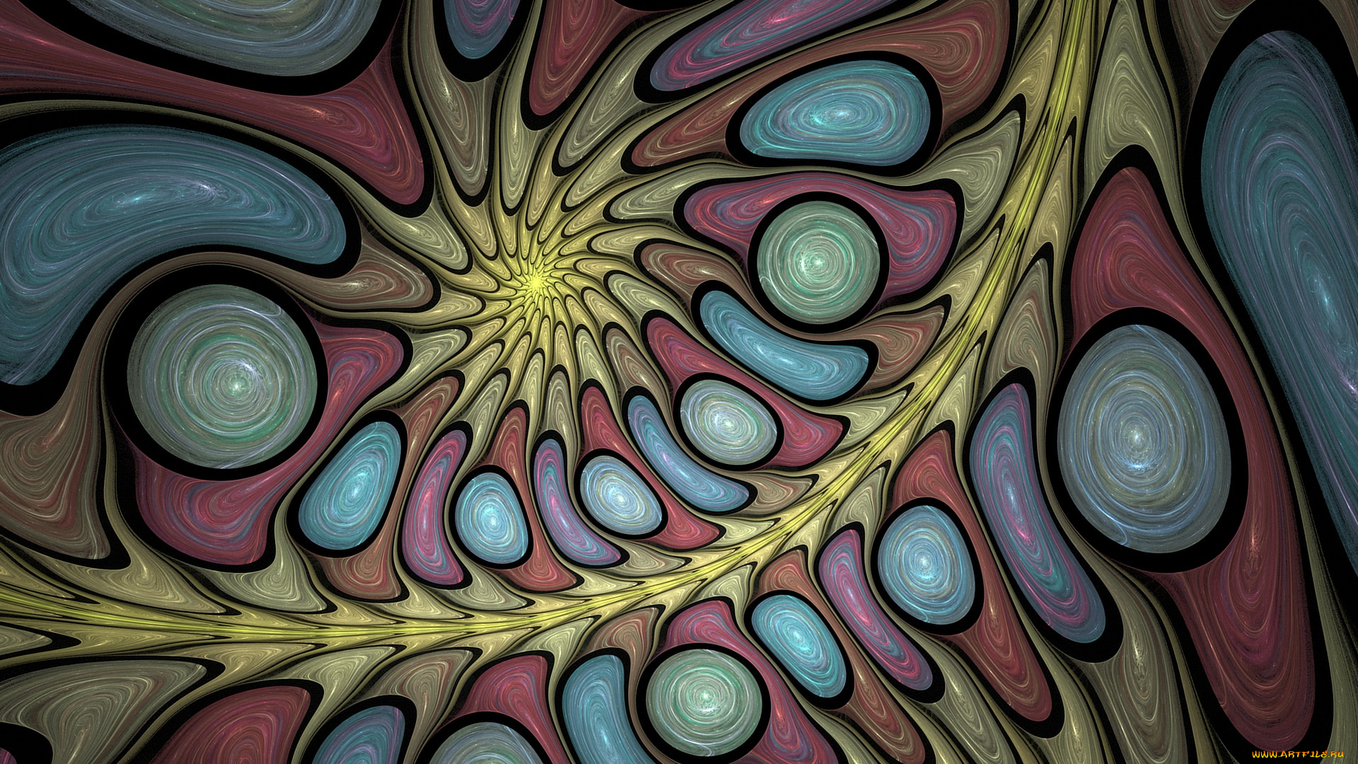 3д, графика, fractal, , фракталы, фон, цвета, узор