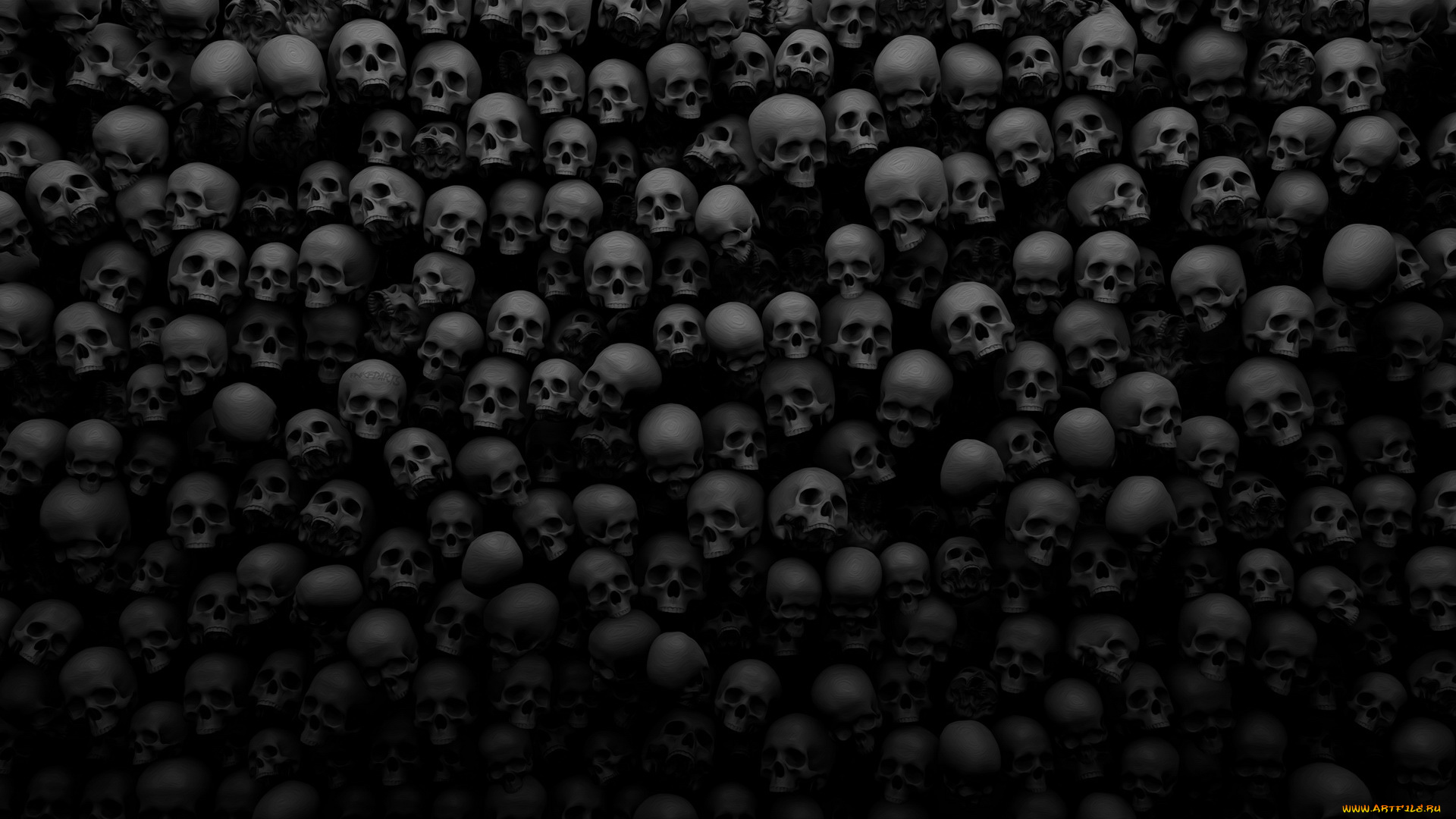 3д, графика, horror, , ужас, черепа