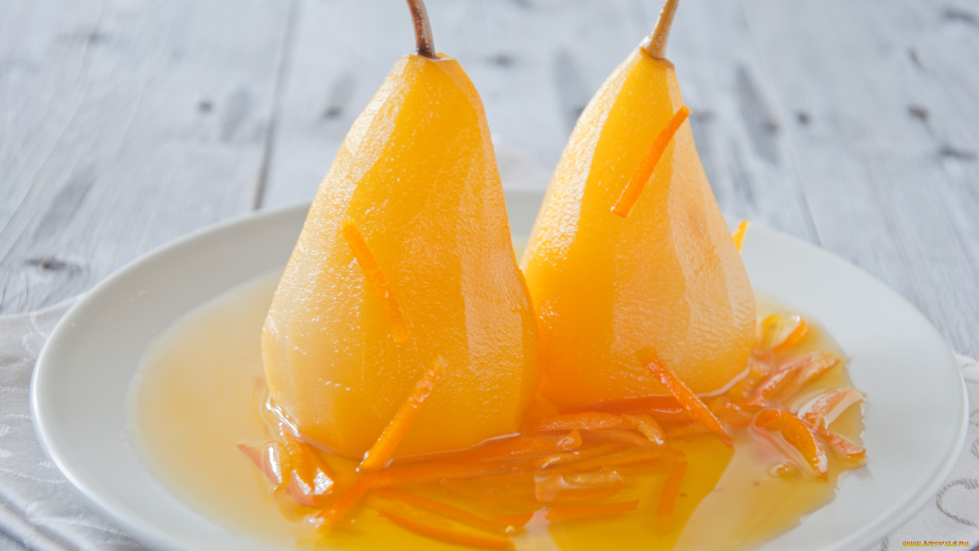 еда, груши, соус, цедра