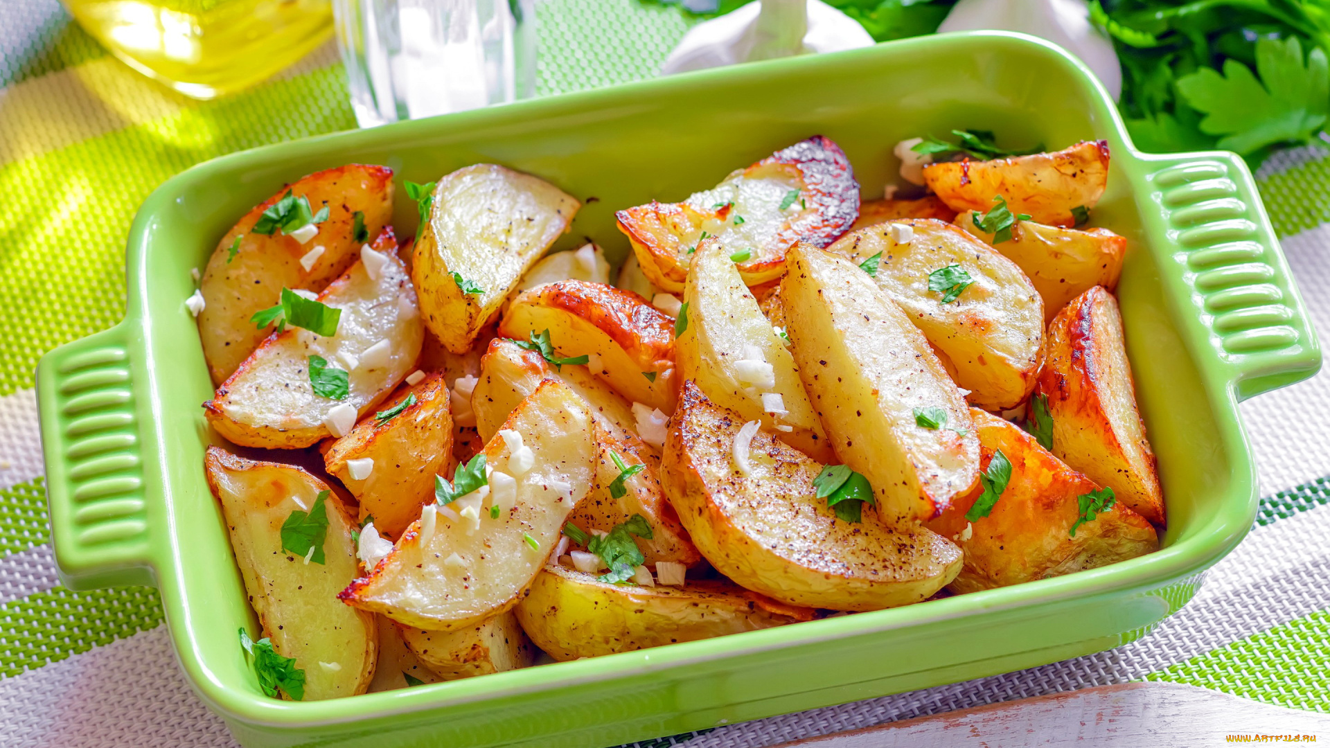 еда, картофель, ломтики