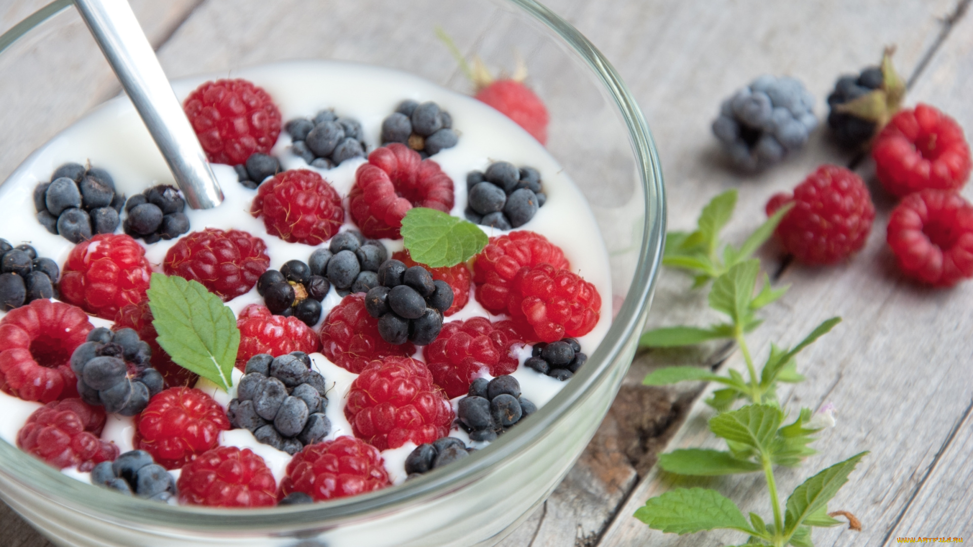 еда, мороженое, , десерты, йогурт, ягоды