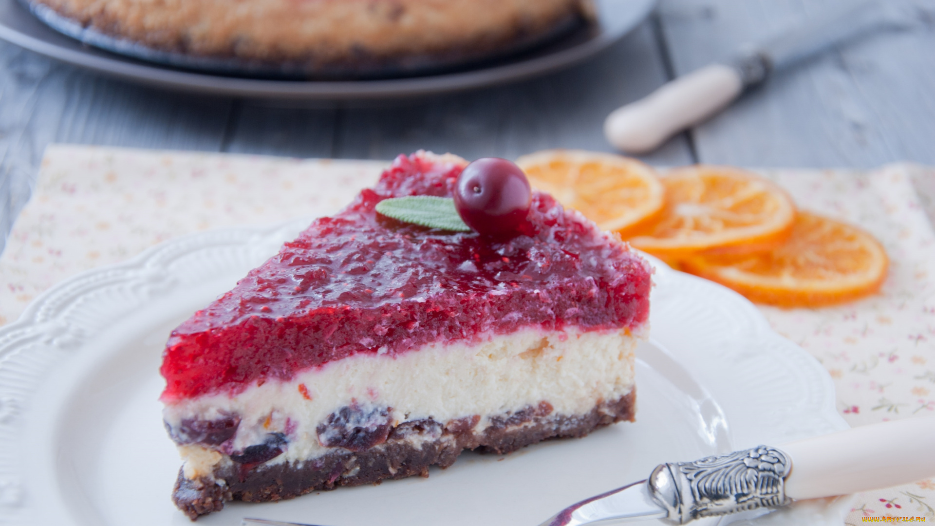 еда, торты, ягоды, кусок